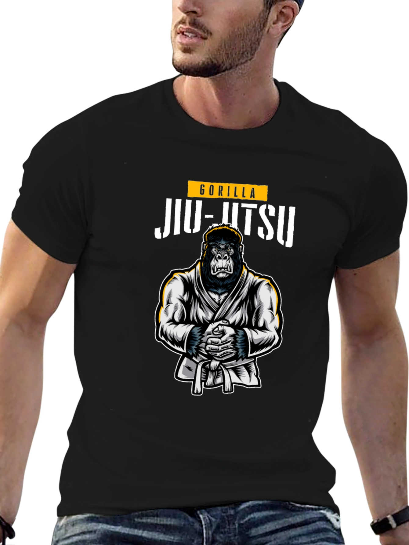 Gorilla Jiu-Jitsu Black Graphic T-Shirt