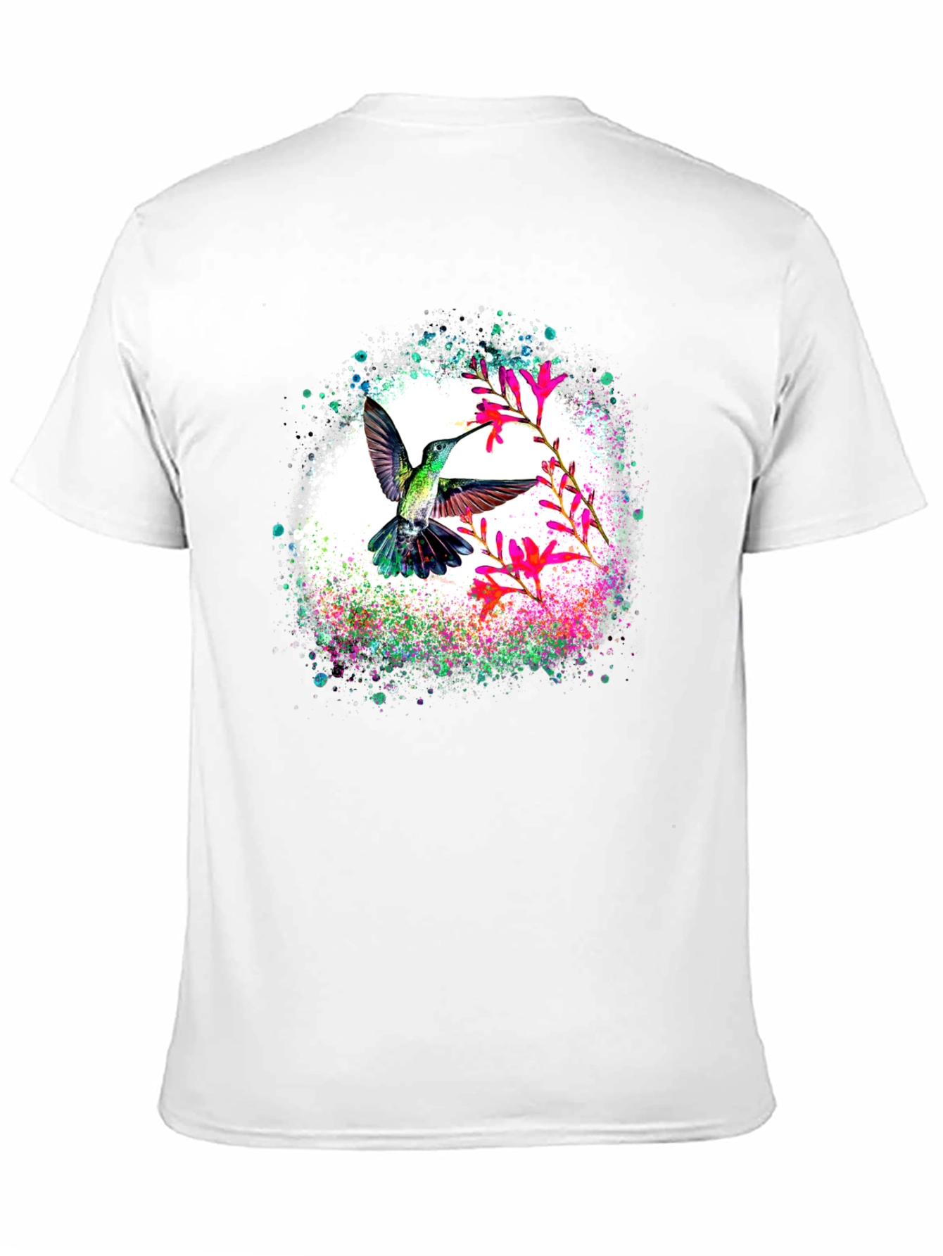 Hummingbird Floral T-Shirt - Nature Lovers Tee