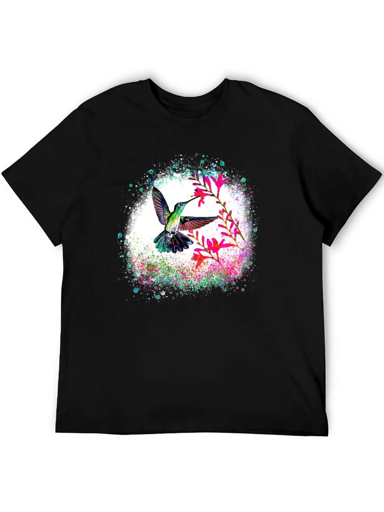 Hummingbird Floral T-Shirt - Nature Lovers Tee