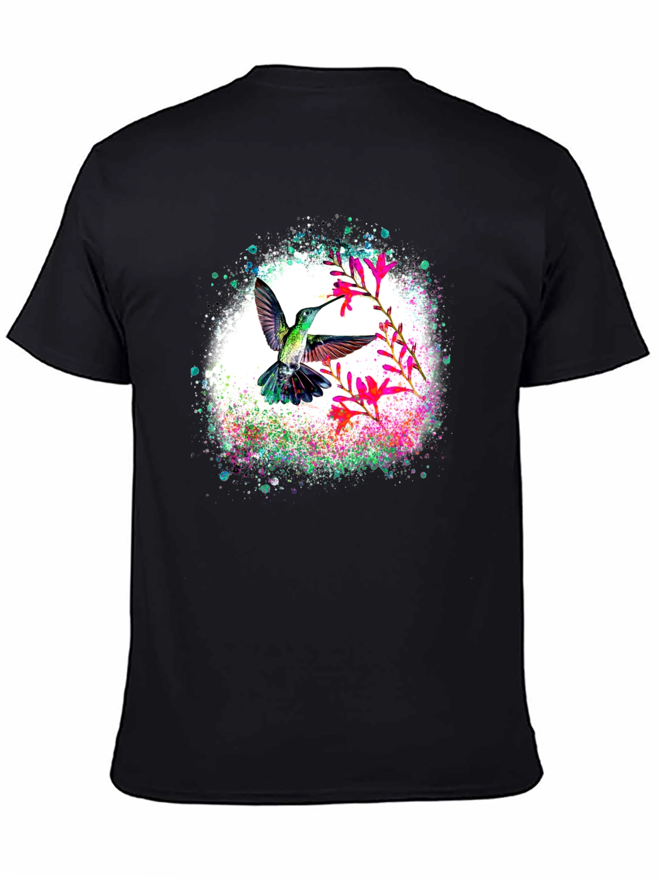 Hummingbird Floral T-Shirt - Nature Lovers Tee