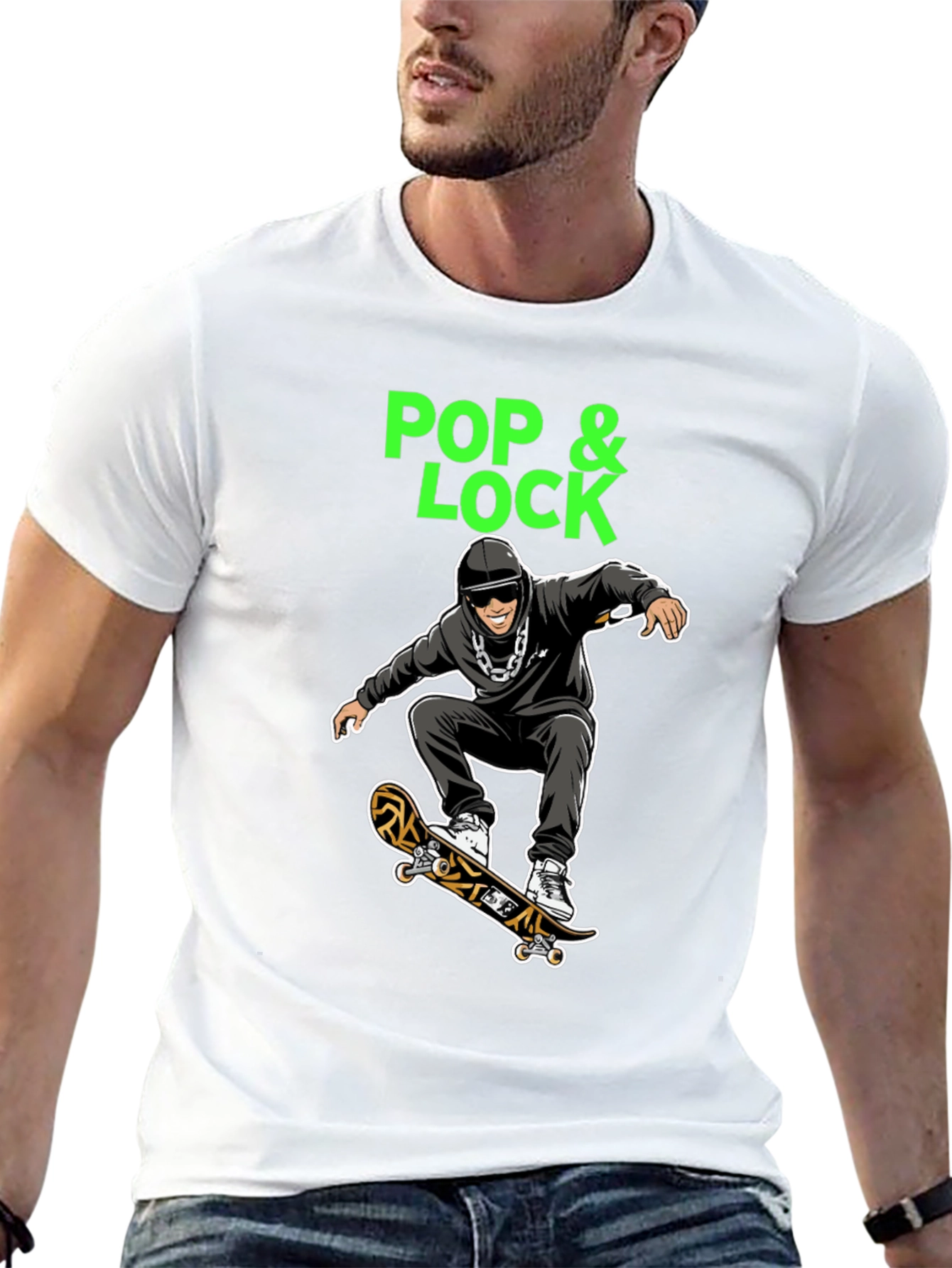 Pop & Lock Skateboarder Graphic Tee