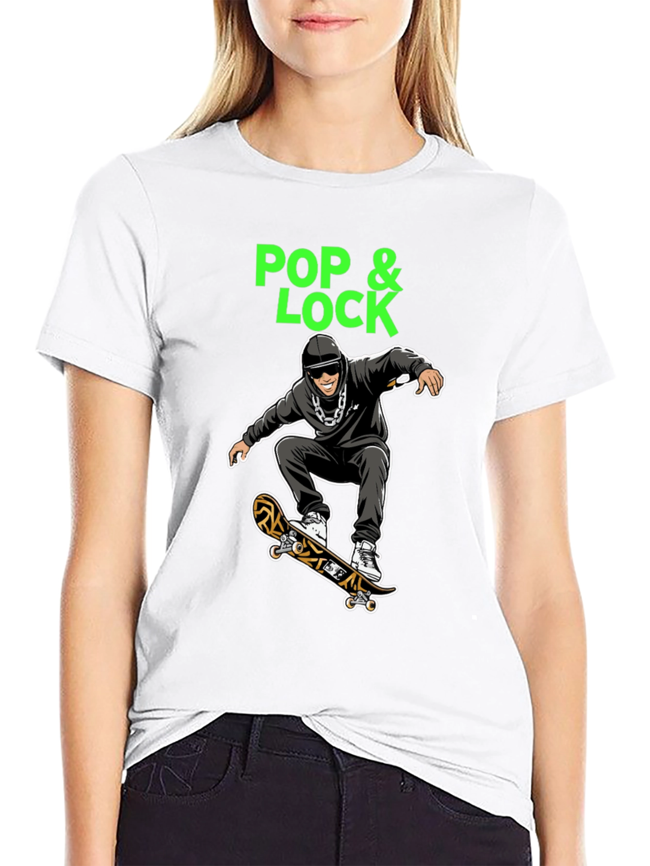 Pop & Lock Skateboarder Graphic Tee