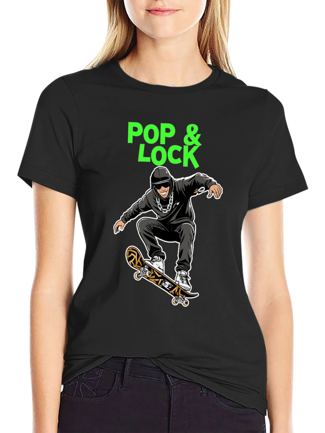 Pop & Lock Skateboarder Graphic Tee