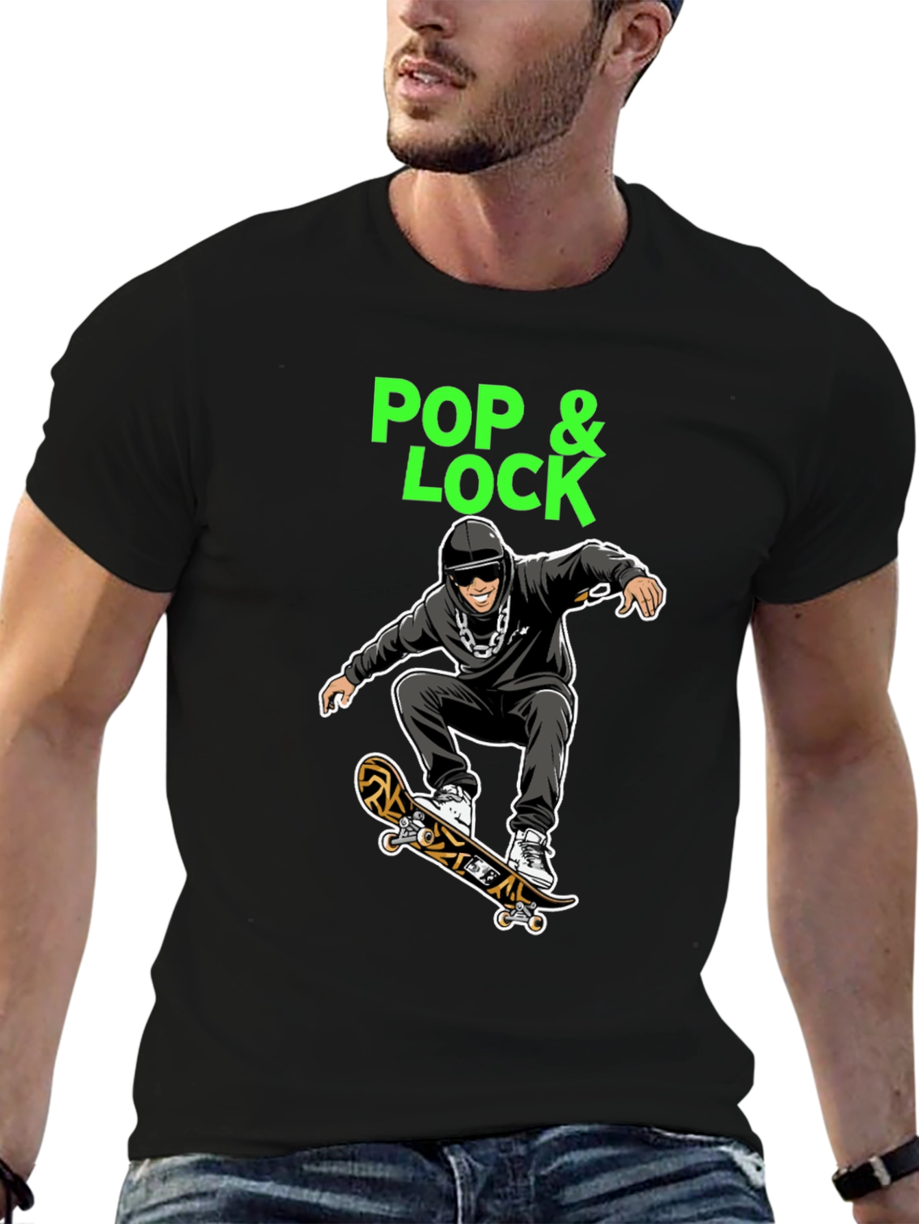 Pop & Lock Skateboarder Graphic Tee