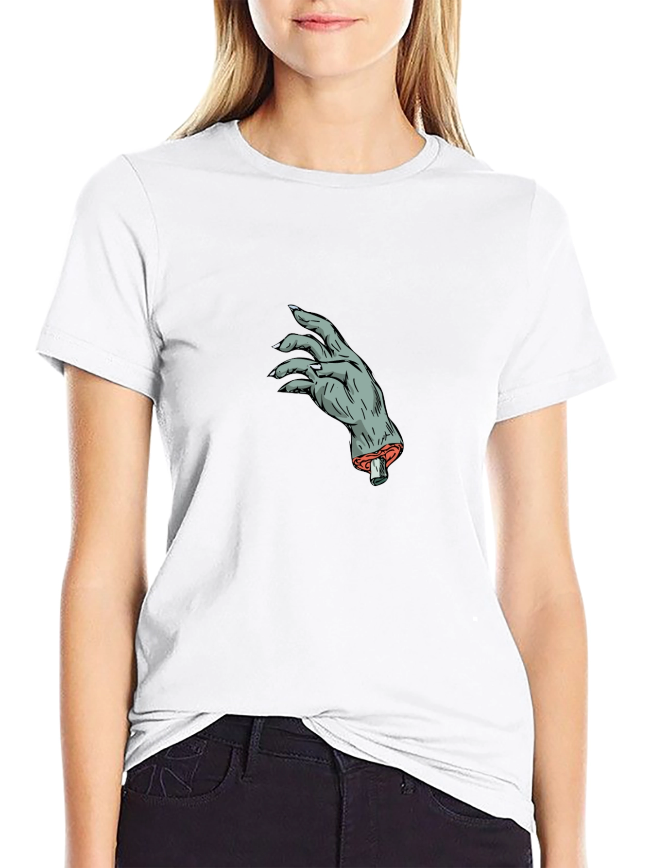 Zombie Hand Graphic Tee - Mens Black T-Shirt