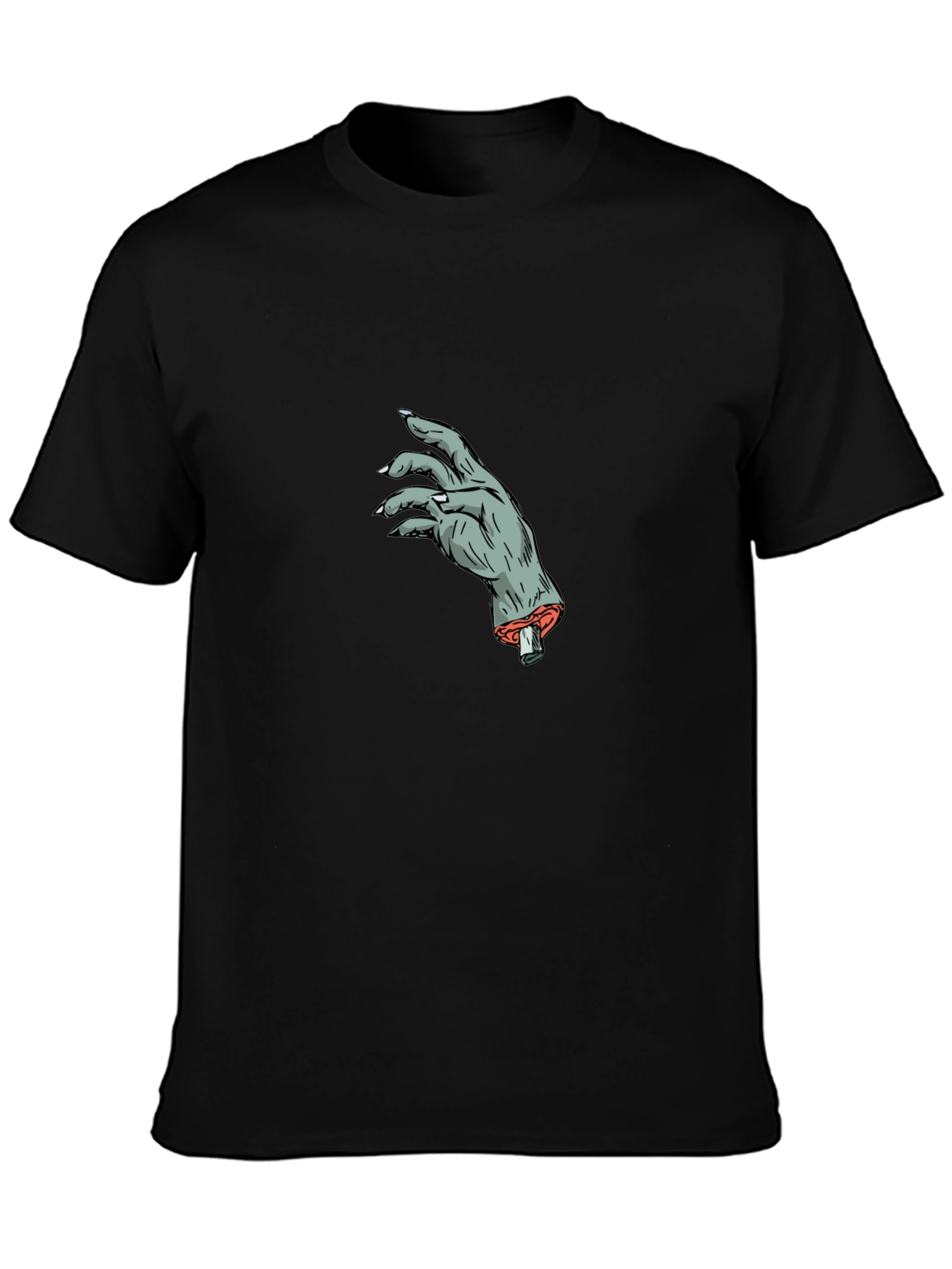 Zombie Hand Graphic Tee - Mens Black T-Shirt