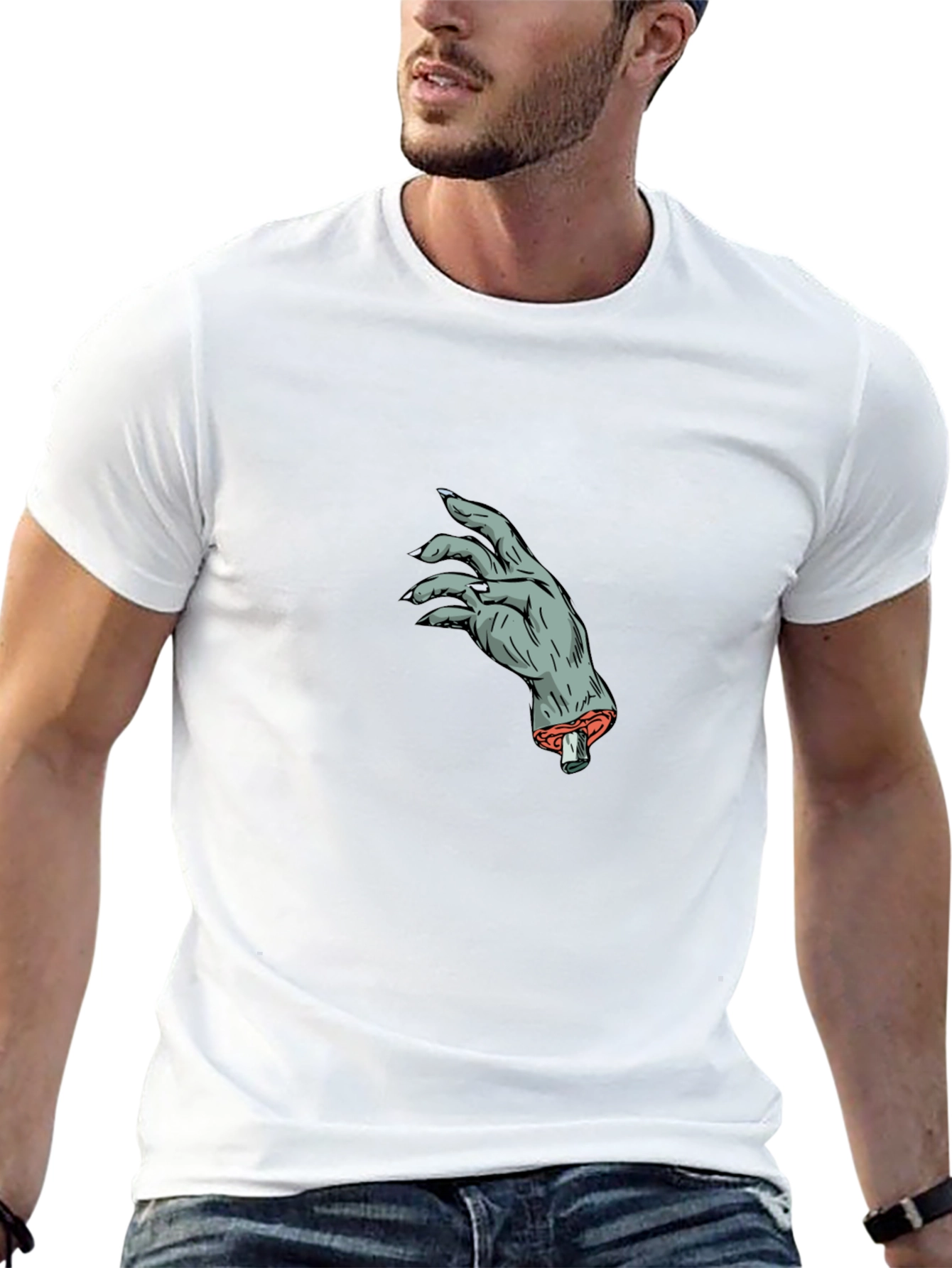 Zombie Hand Graphic Tee - Mens Black T-Shirt