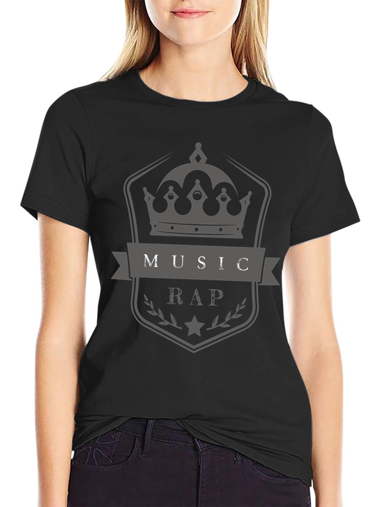 Music Rap Crown Graphic T-Shirt