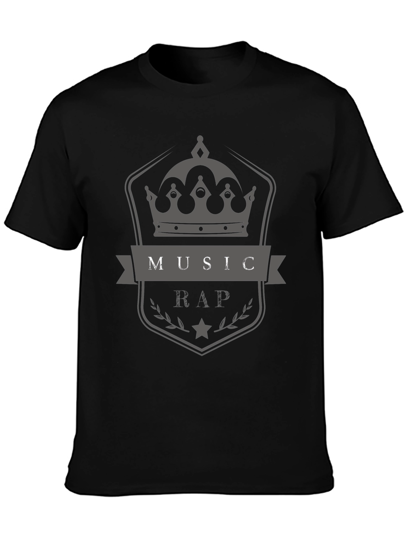 Music Rap Crown Graphic T-Shirt