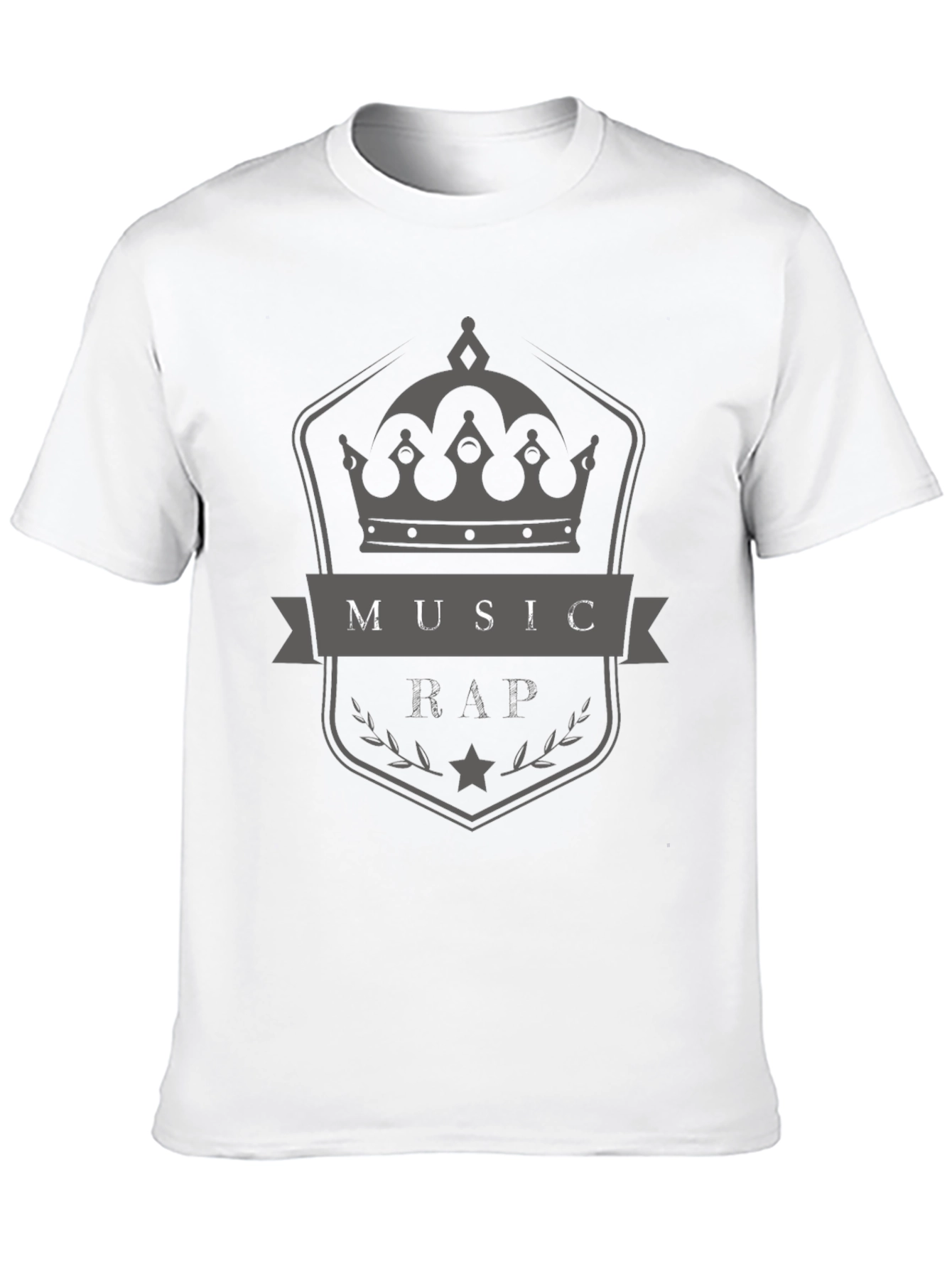 Music Rap Crown Graphic T-Shirt