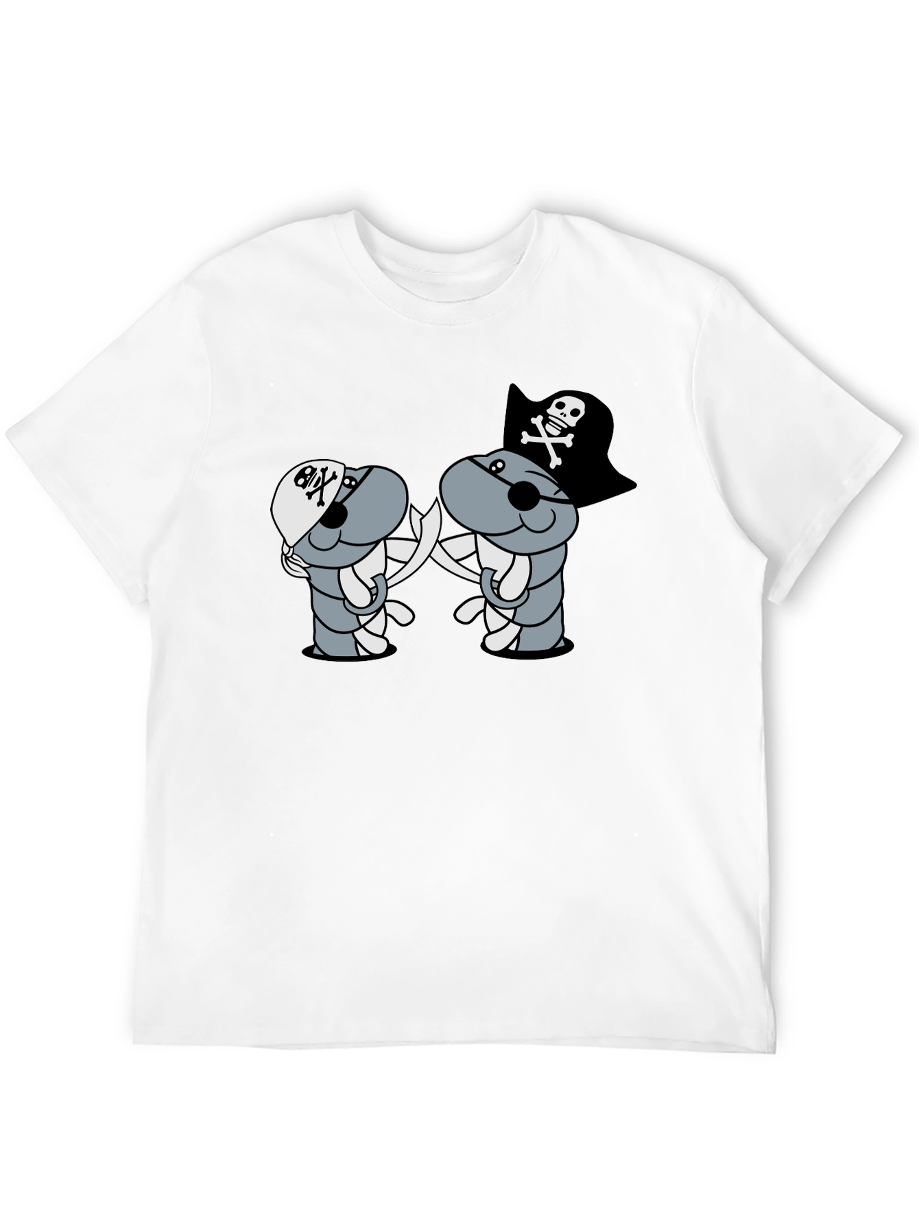 Pirate Cartoon T-Shirt - Black