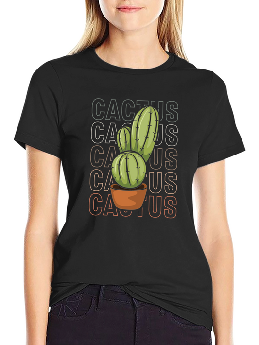 Cool Cactus Graphic Tee - Trendy Plant Lover Shirt