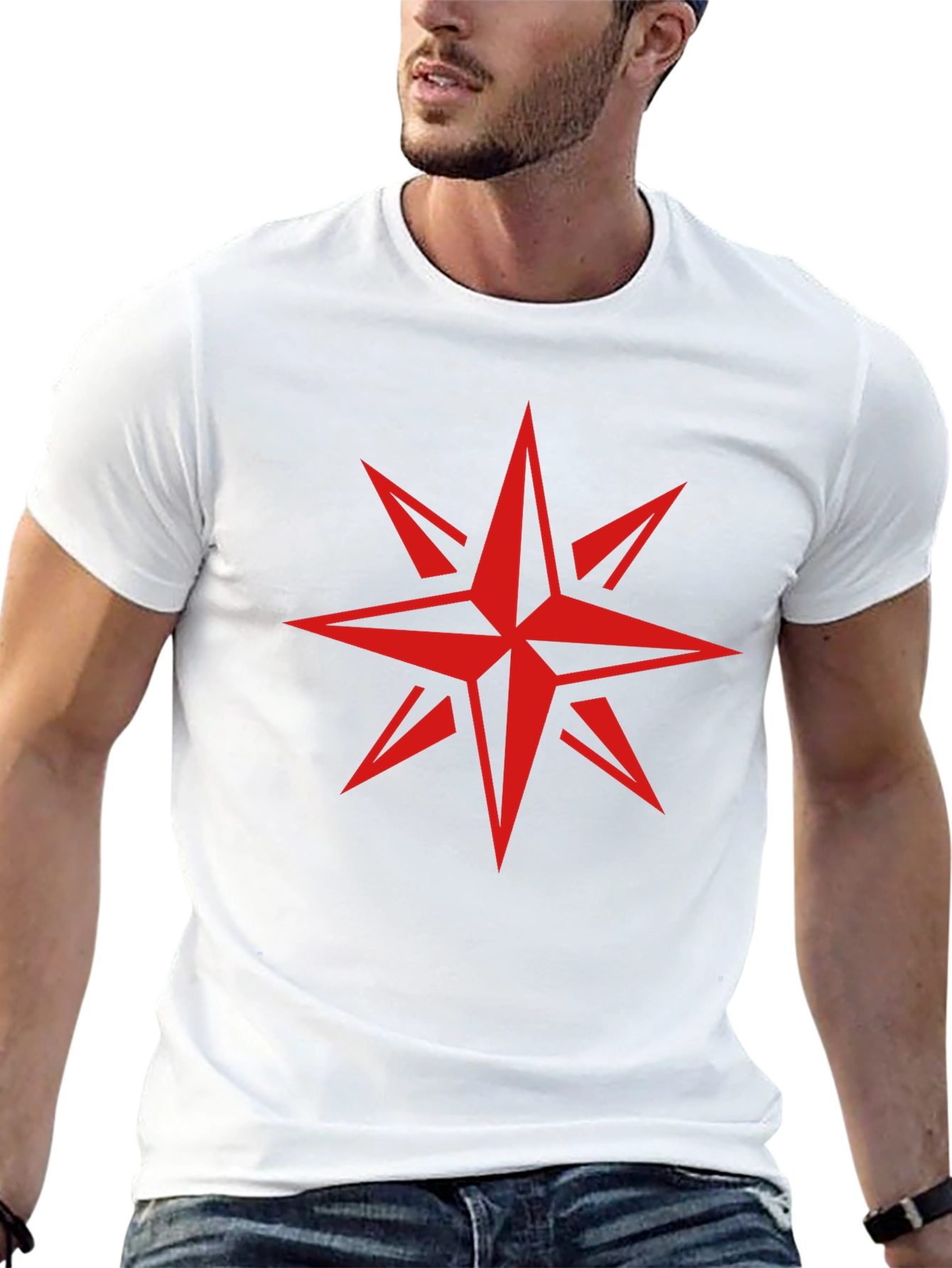 Red Star Compass Black T-Shirt