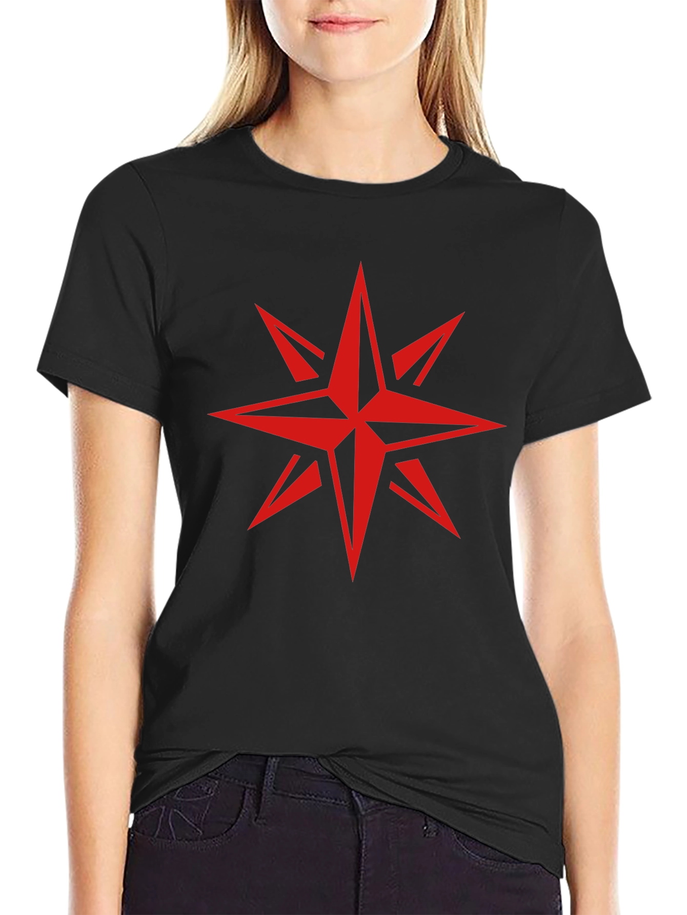 Red Star Compass Black T-Shirt