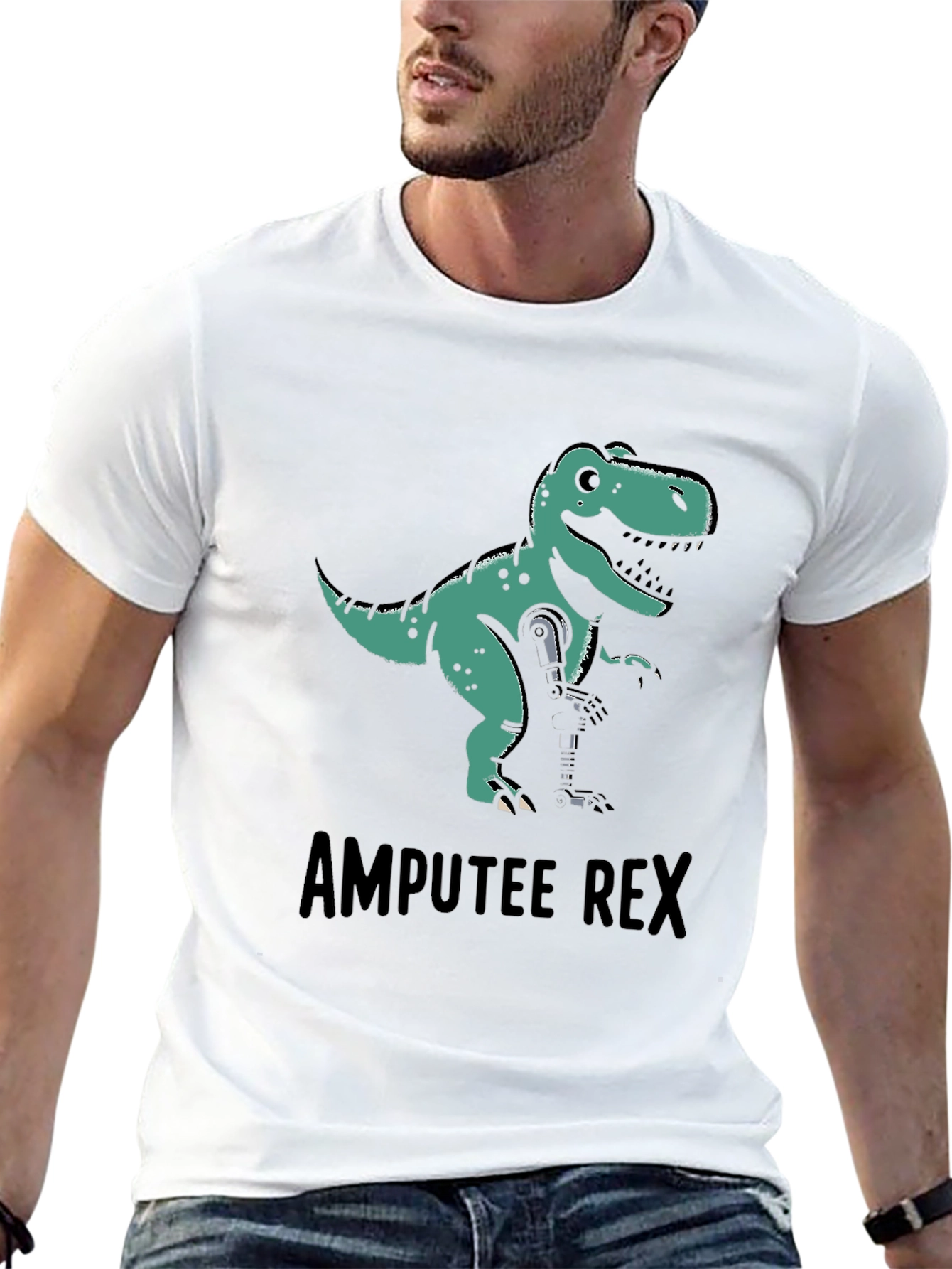 Amputee Rex T-Shirt - Funny Dinosaur Graphic Tee