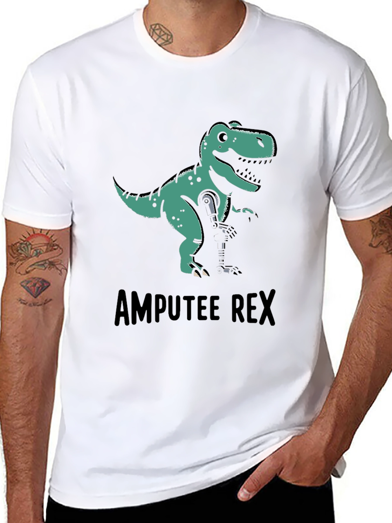 Amputee Rex T-Shirt - Funny Dinosaur Graphic Tee
