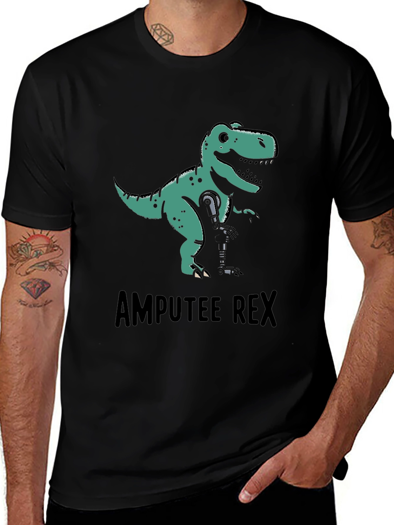 Amputee Rex T-Shirt - Funny Dinosaur Graphic Tee