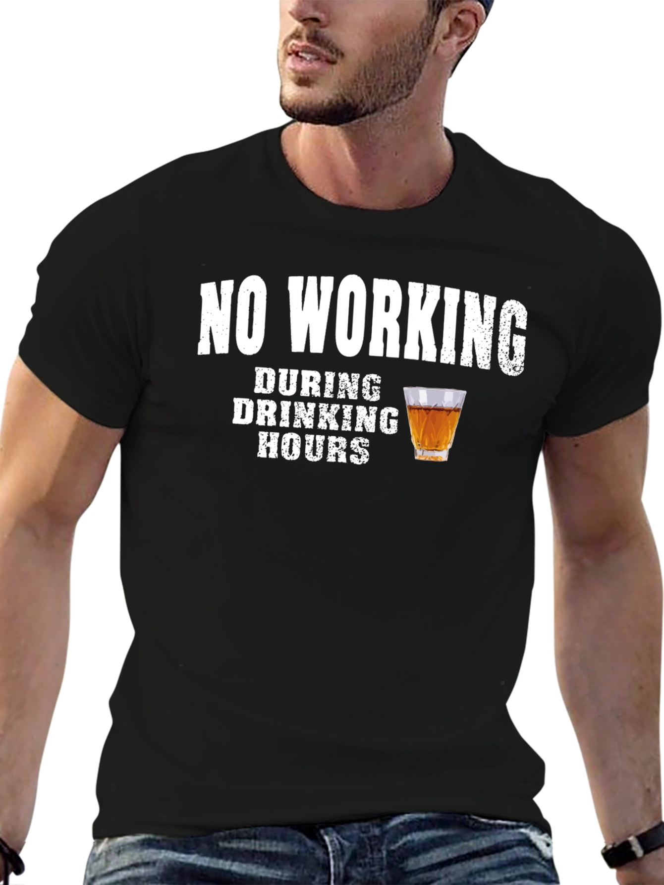No Working During Drinking Hours Graphic Tee