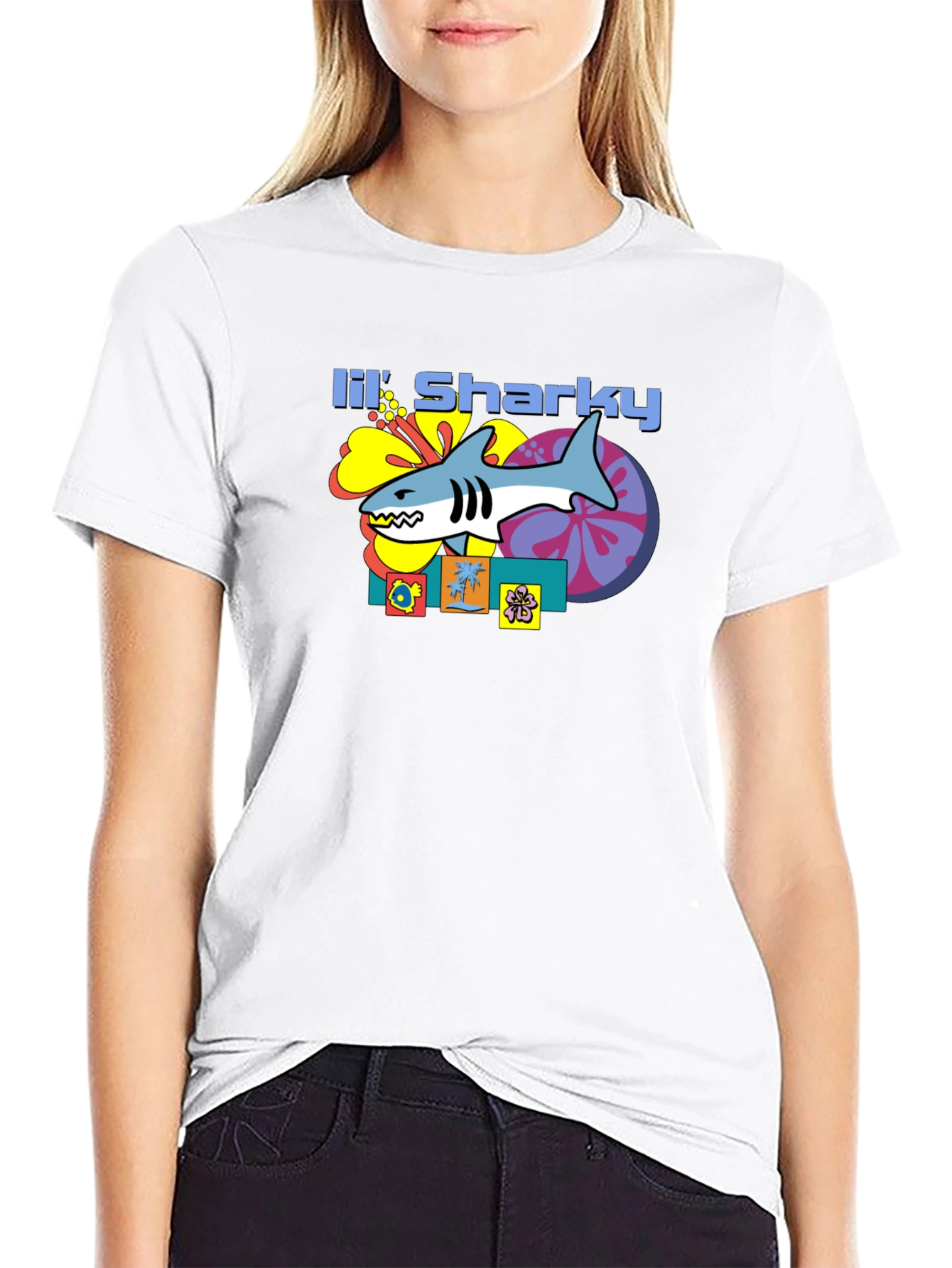 Lil Sharky Graphic T-Shirt - Retro Style