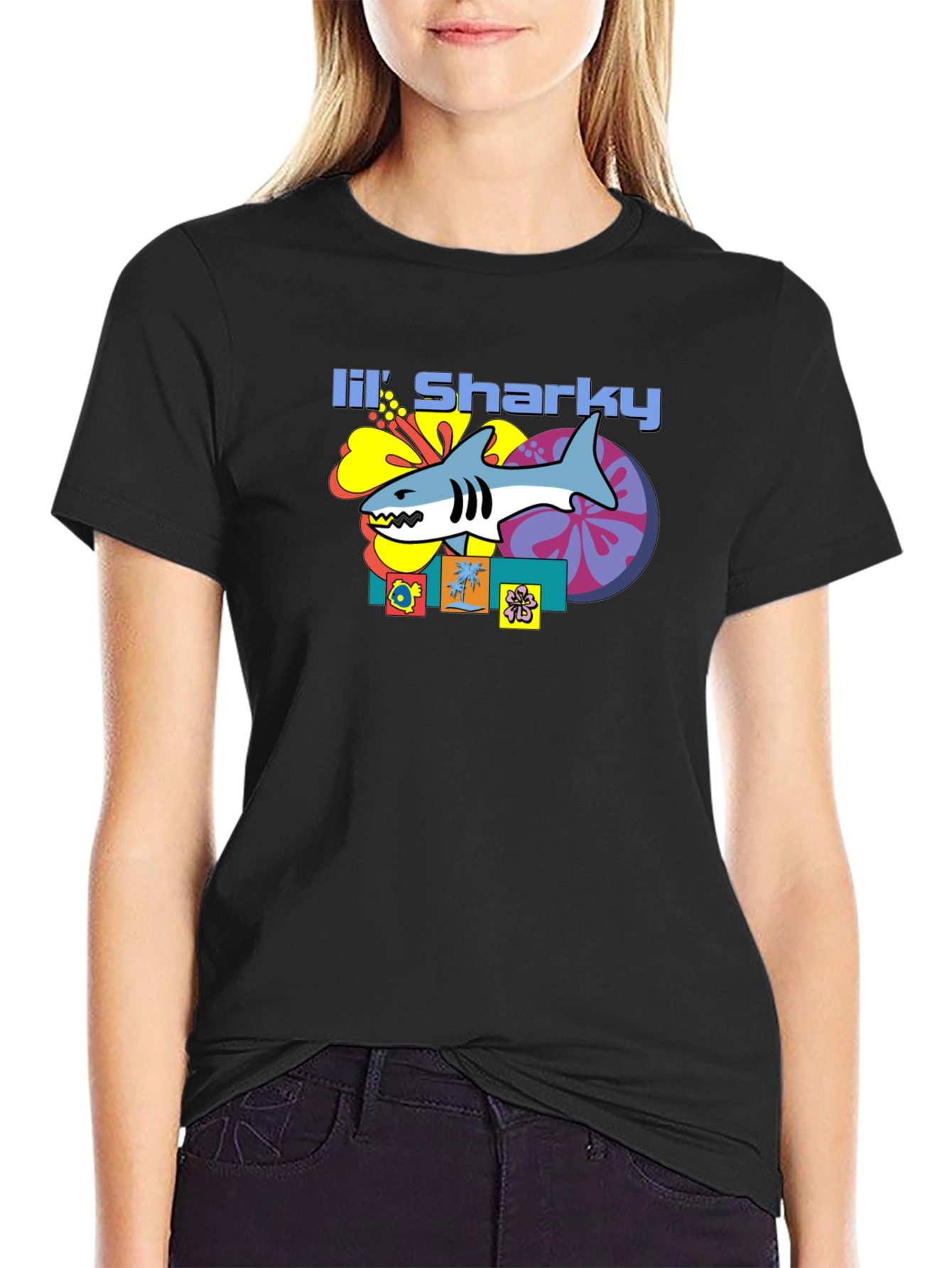 Lil Sharky Graphic T-Shirt - Retro Style