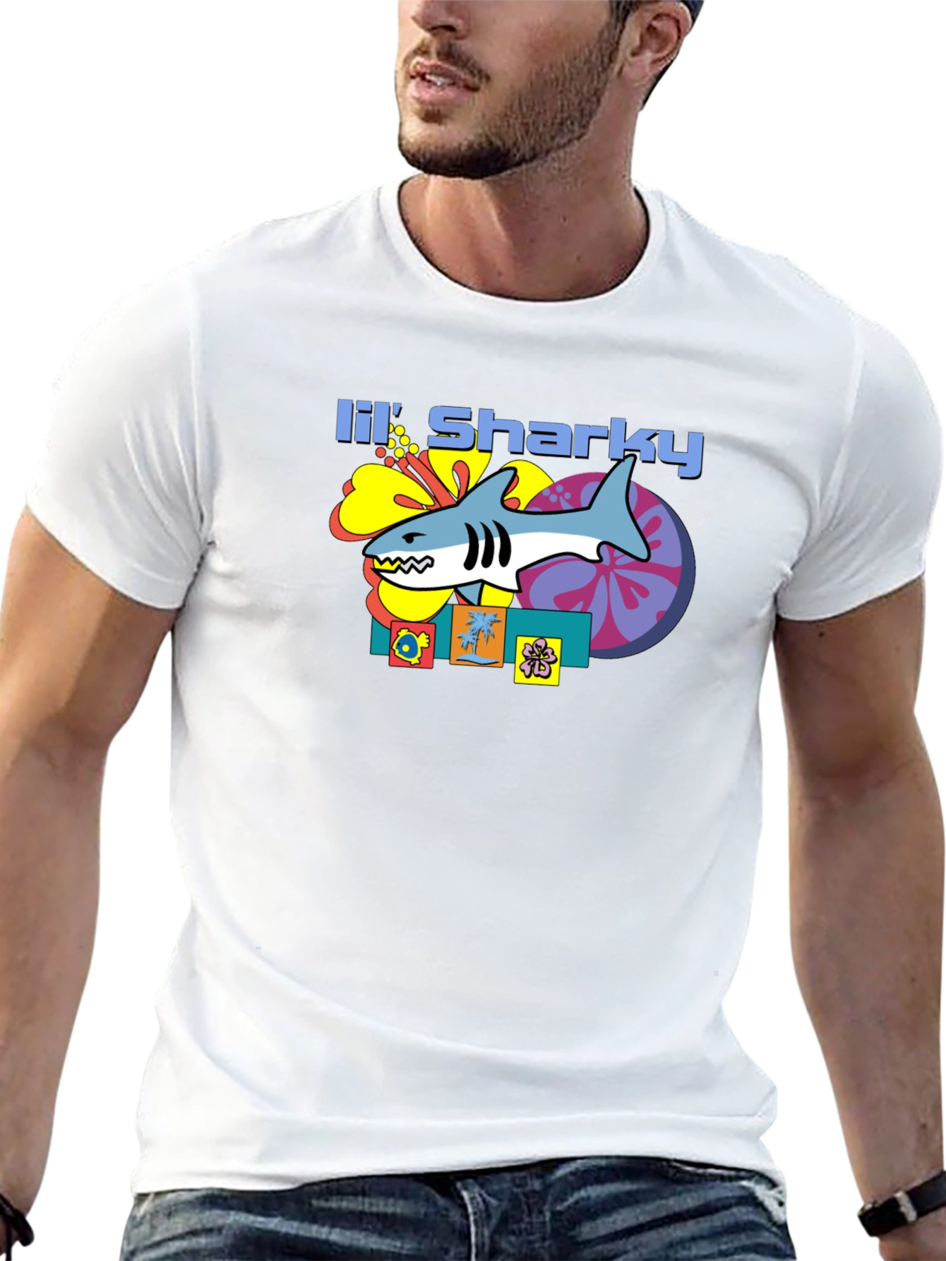 Lil Sharky Graphic T-Shirt - Retro Style