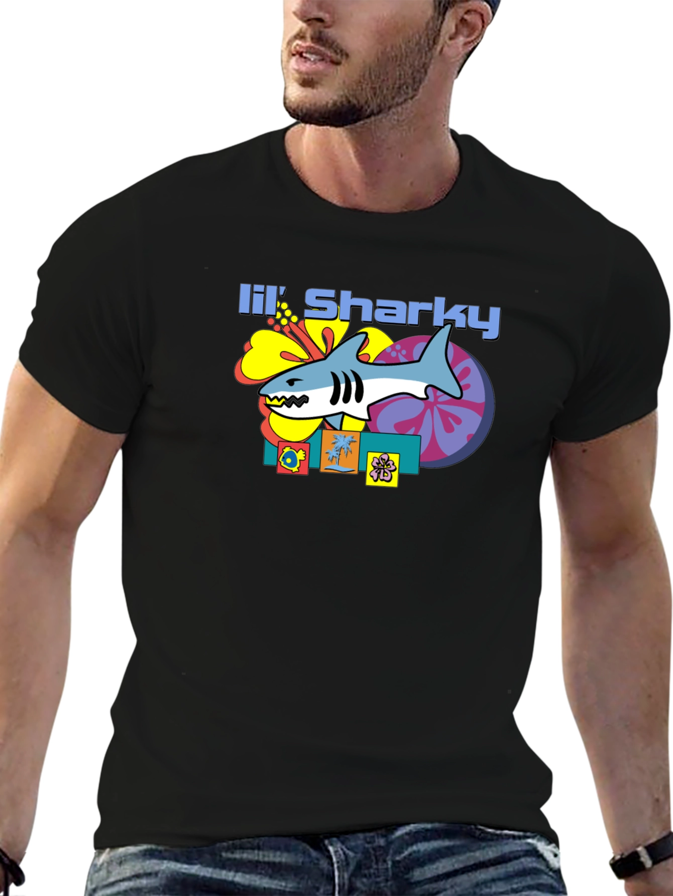Lil Sharky Graphic T-Shirt - Retro Style