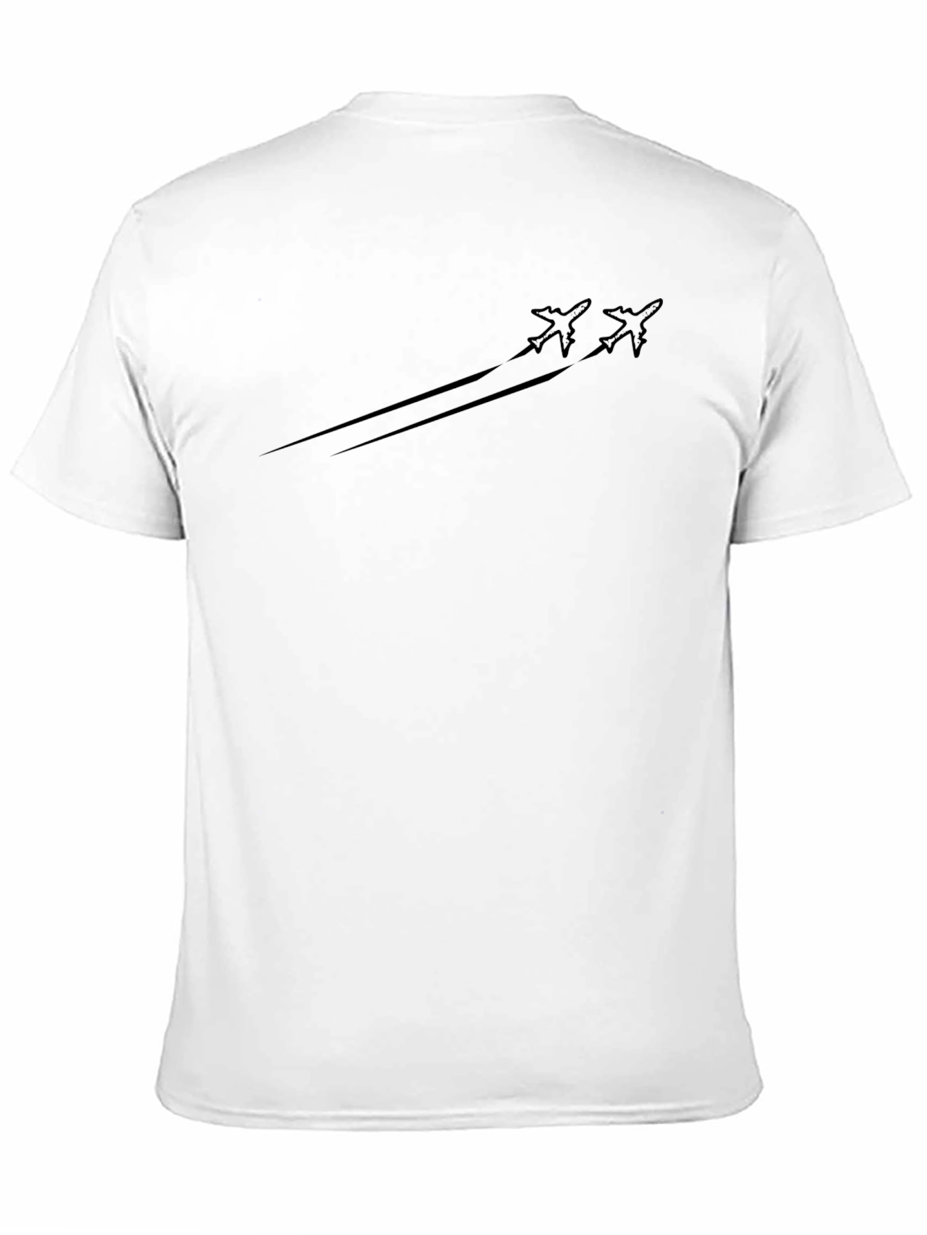 Mens Black Airplane Graphic Tee