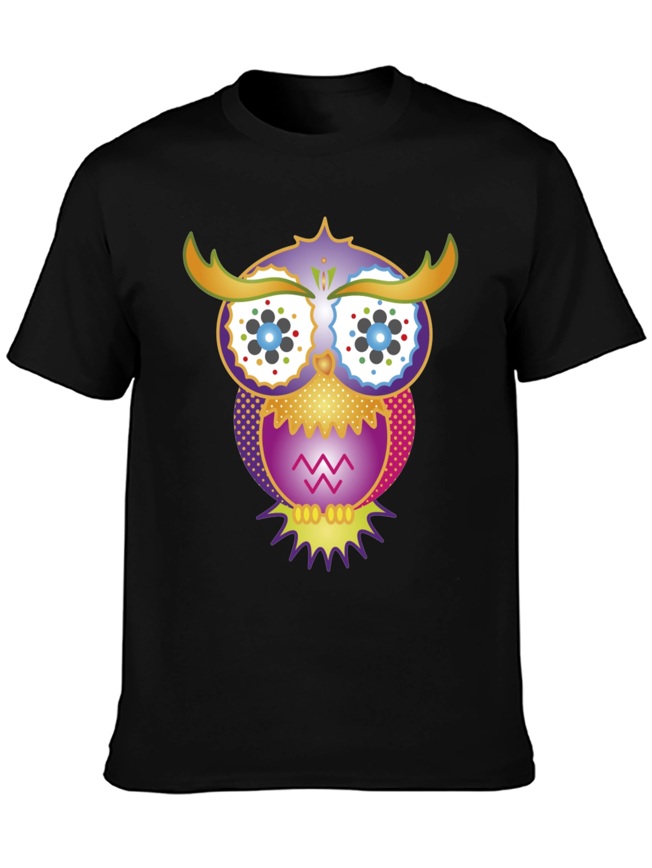 Owl Graphic Print Mens T-Shirt