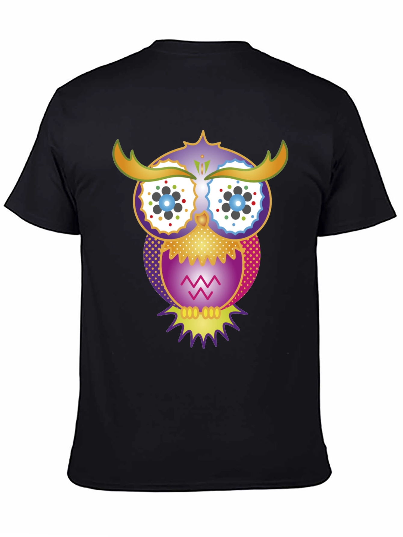 Owl Graphic Print Mens T-Shirt