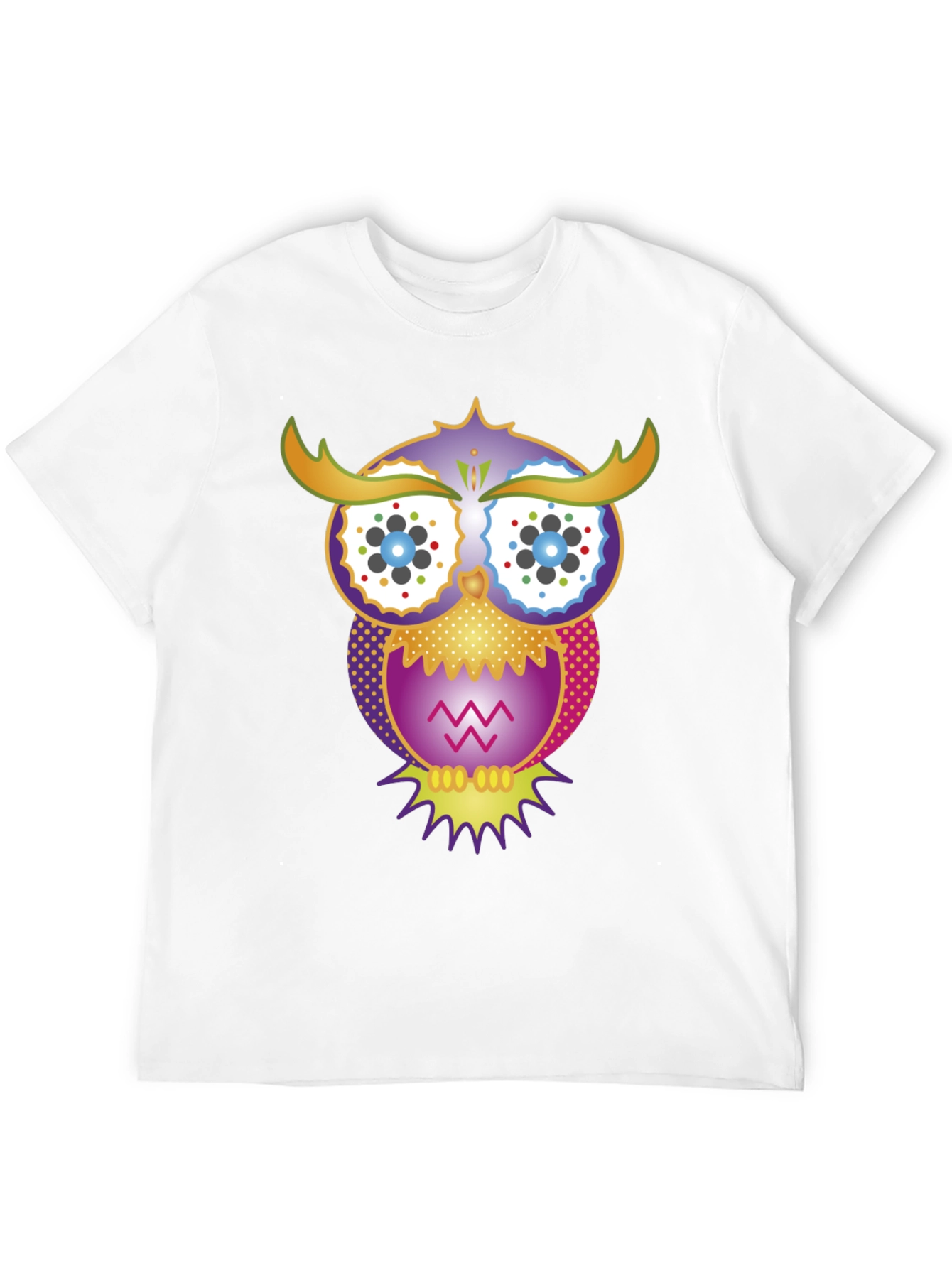 Owl Graphic Print Mens T-Shirt