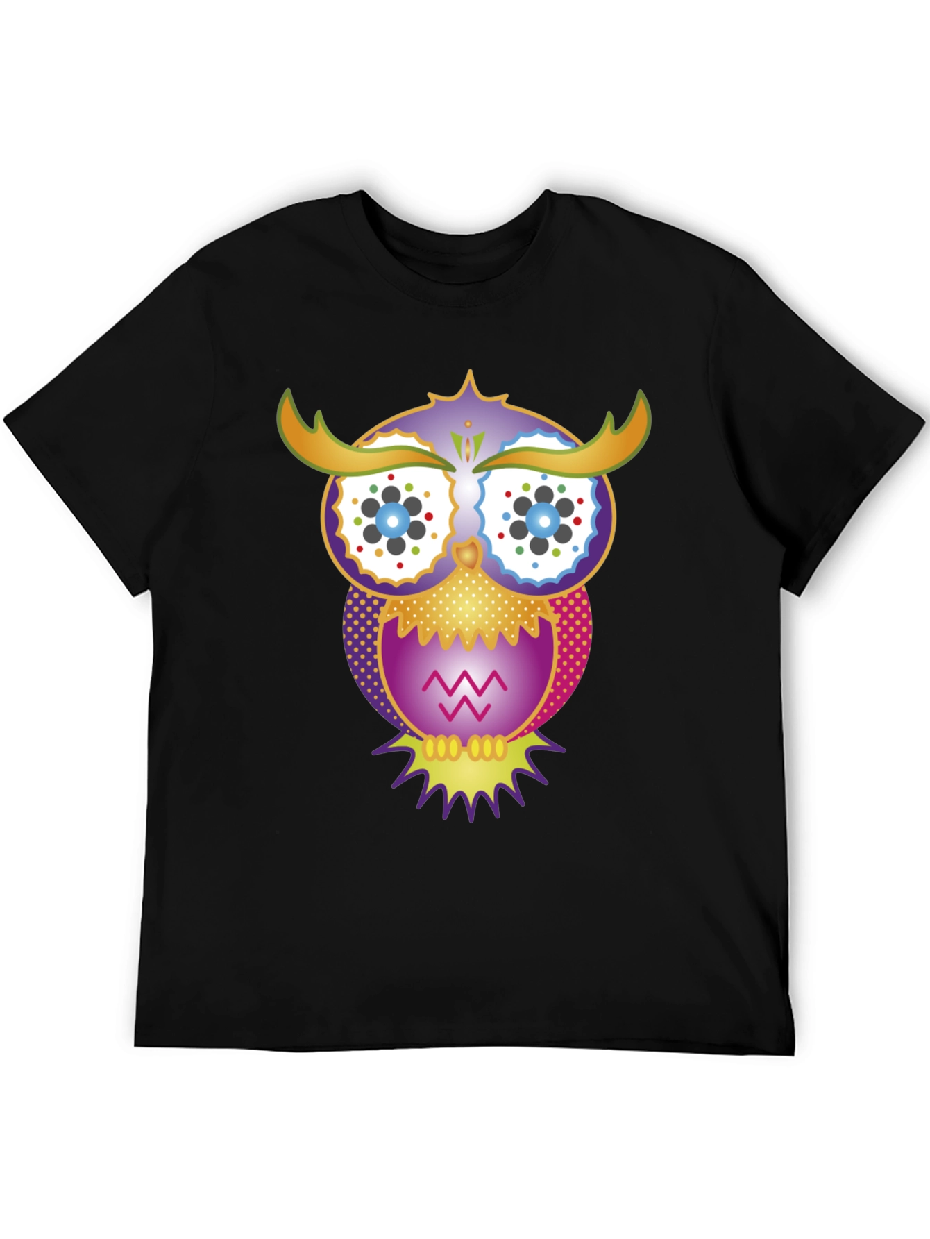 Owl Graphic Print Mens T-Shirt