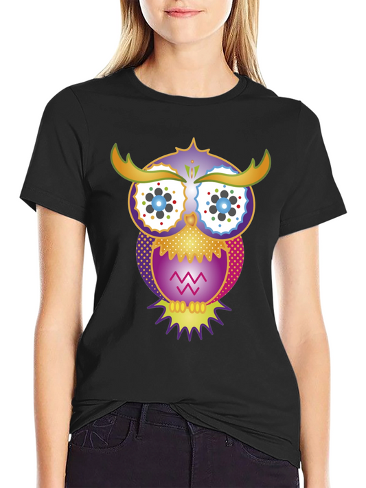 Owl Graphic Print Mens T-Shirt