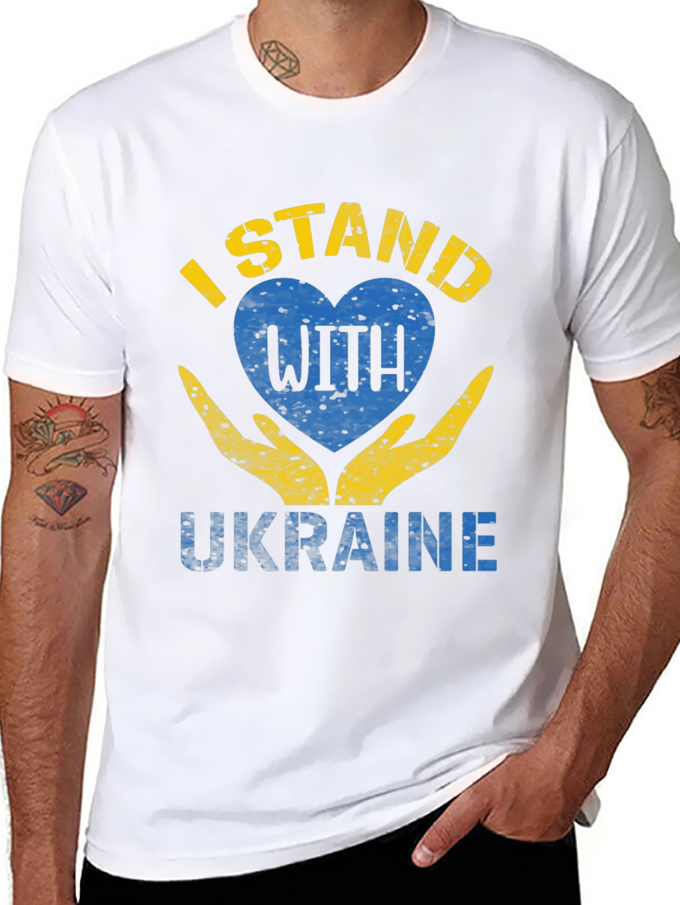 Ukraine Solidarity T-Shirt - I Stand With Ukraine