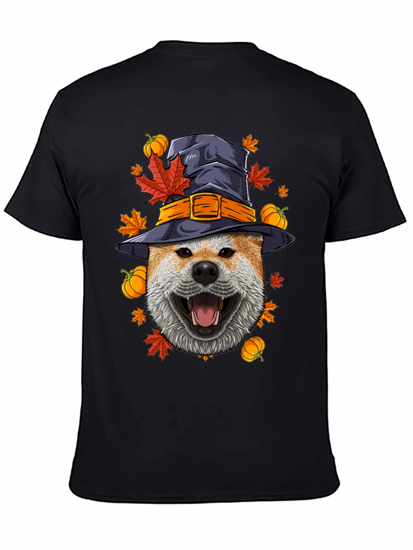Dog in Witch Hat Halloween T-Shirt