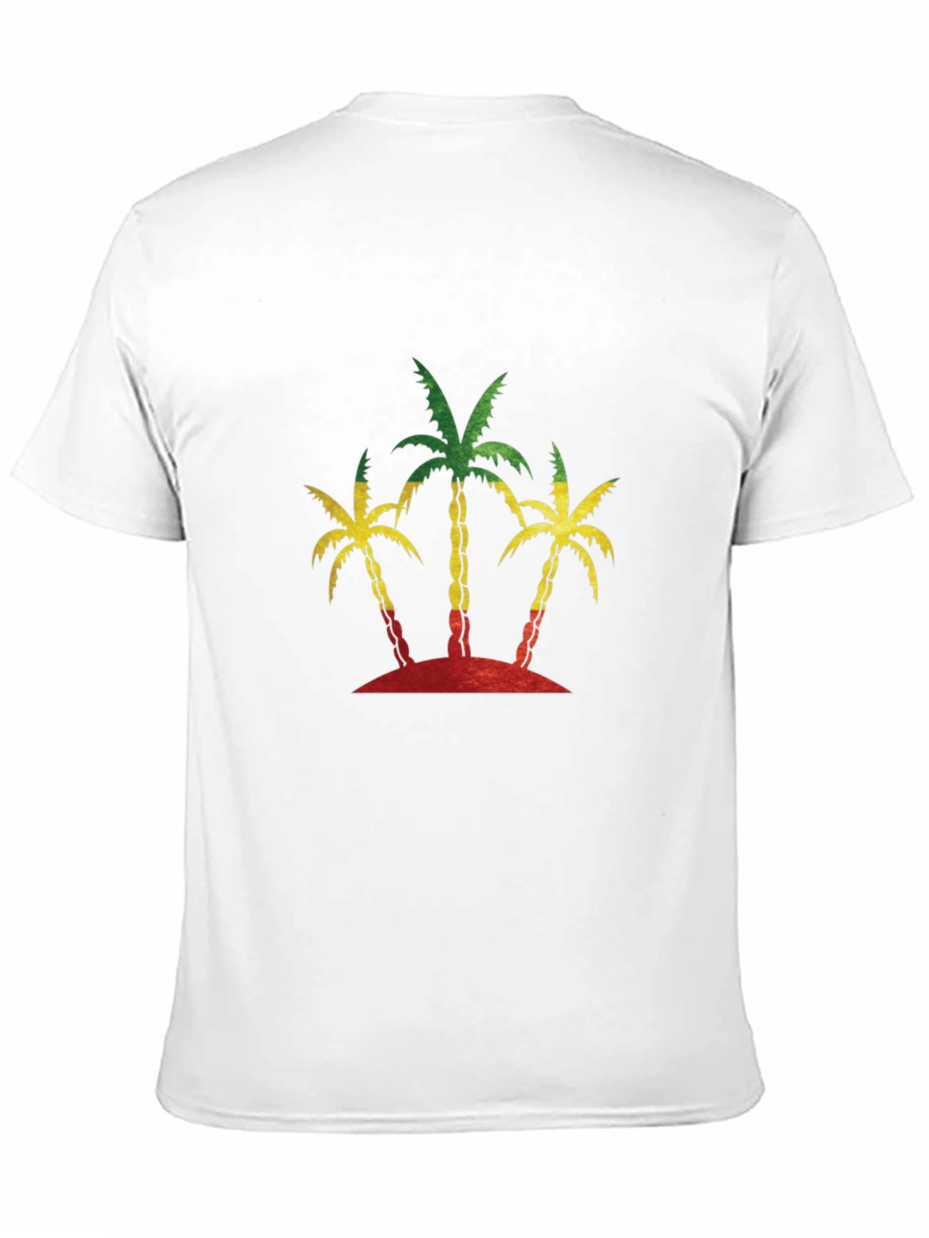 Rasta Palm Tree Graphic Black T-Shirt