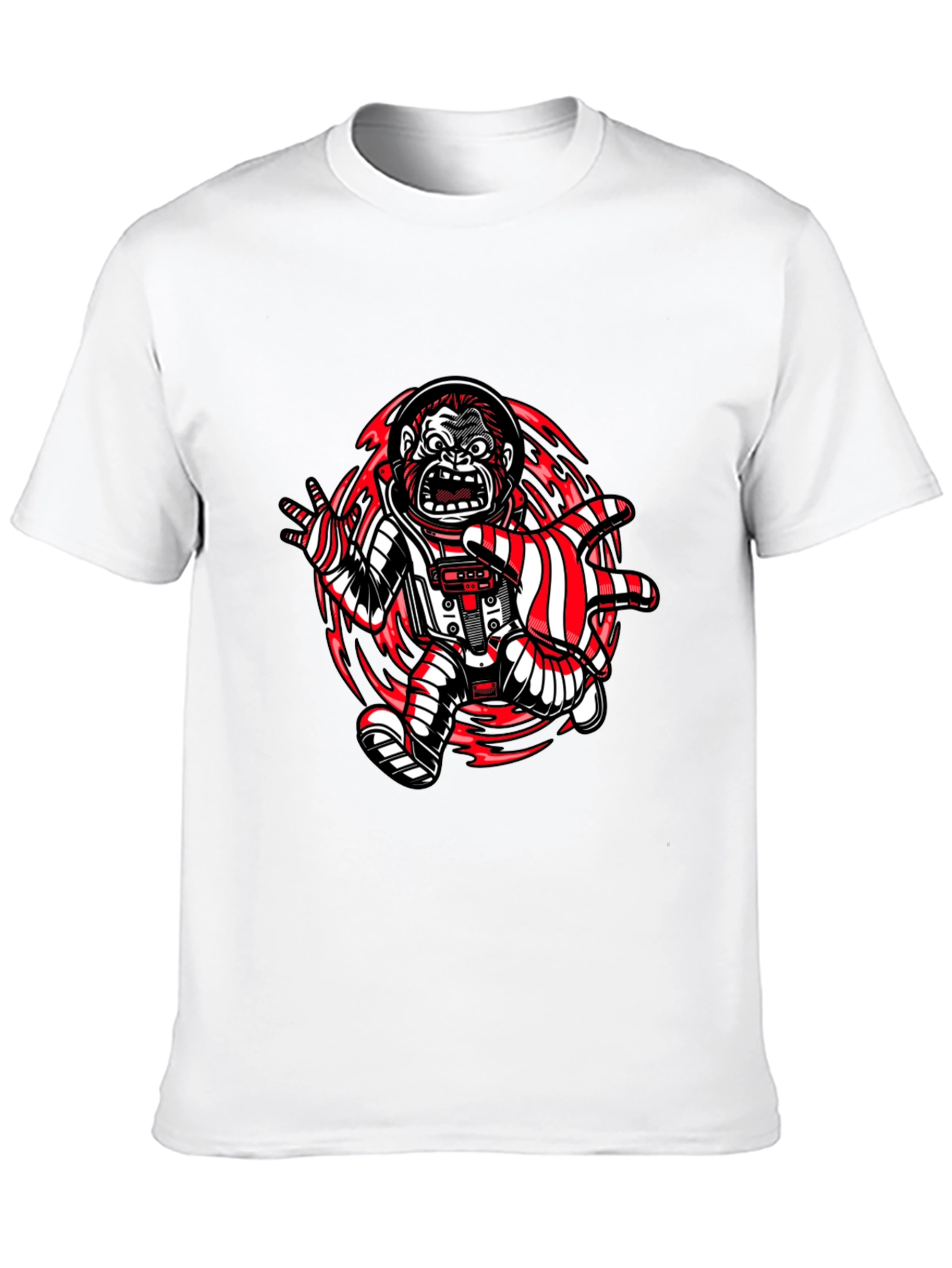 Gorilla Astronaut Graphic Print T-Shirt