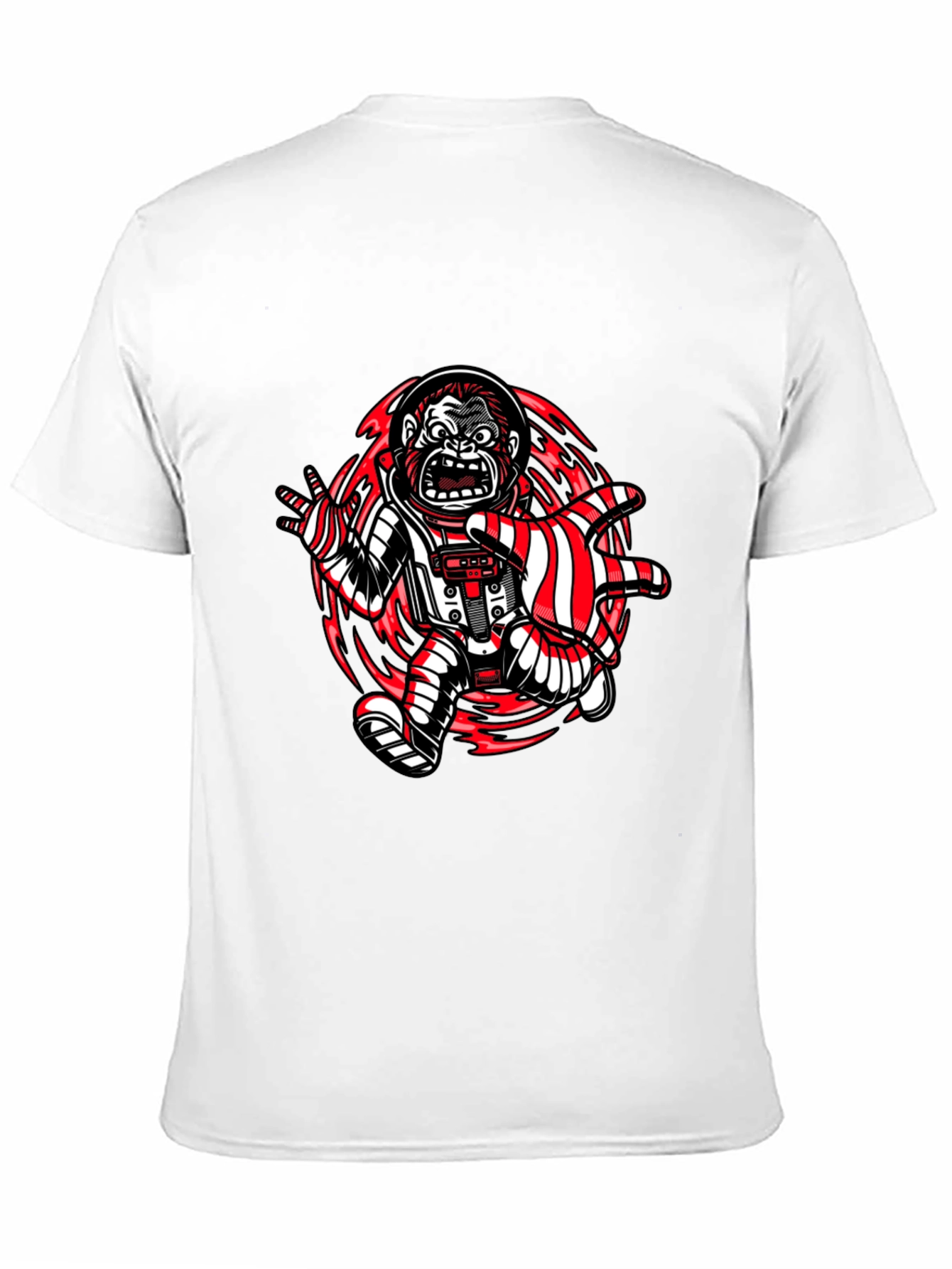 Gorilla Astronaut Graphic Print T-Shirt