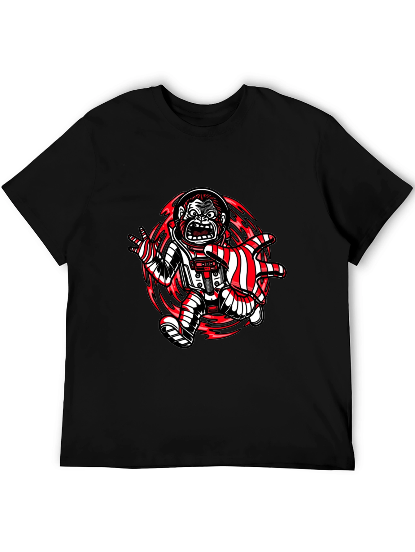 Gorilla Astronaut Graphic Print T-Shirt