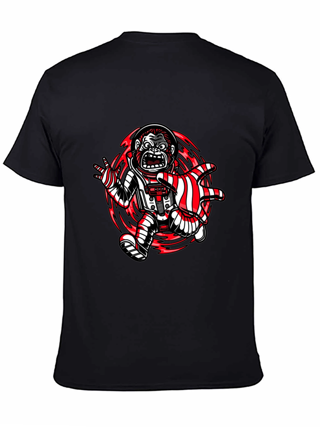Gorilla Astronaut Graphic Print T-Shirt