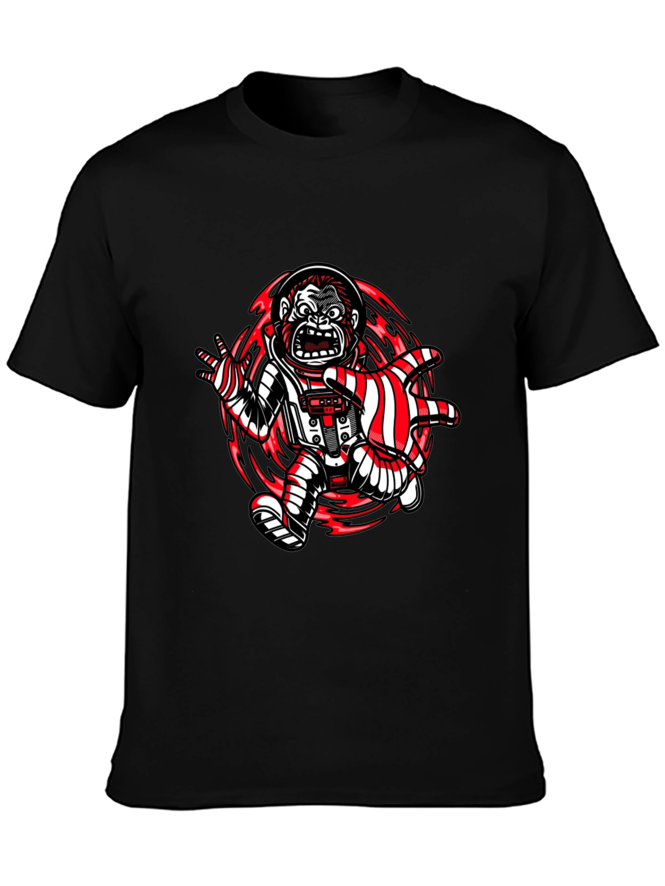 Gorilla Astronaut Graphic Print T-Shirt