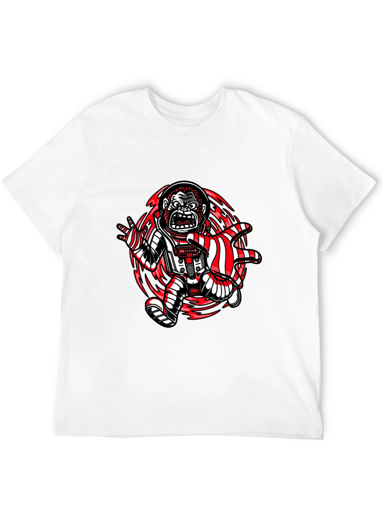Gorilla Astronaut Graphic Print T-Shirt
