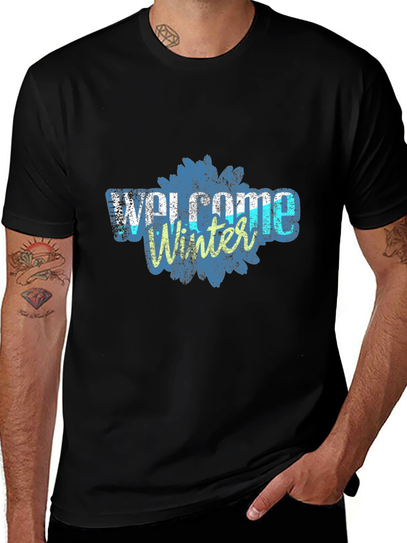 Welcome Winter Graphic Tee - Stylish Comfort