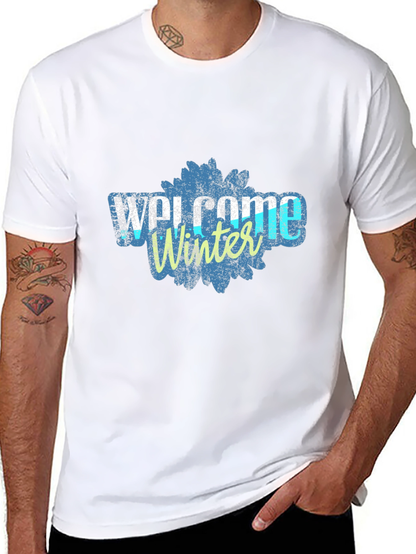 Welcome Winter Graphic Tee - Stylish Comfort