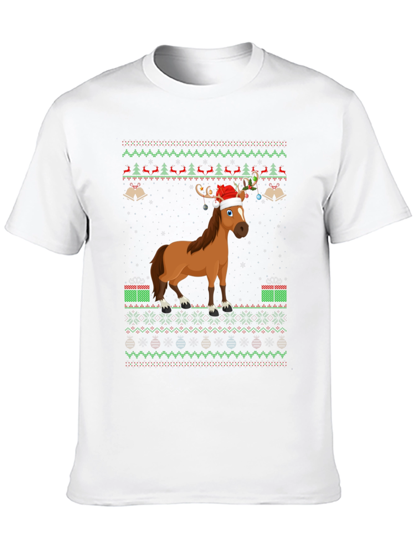 Christmas Horse Ugly Sweater T-Shirt