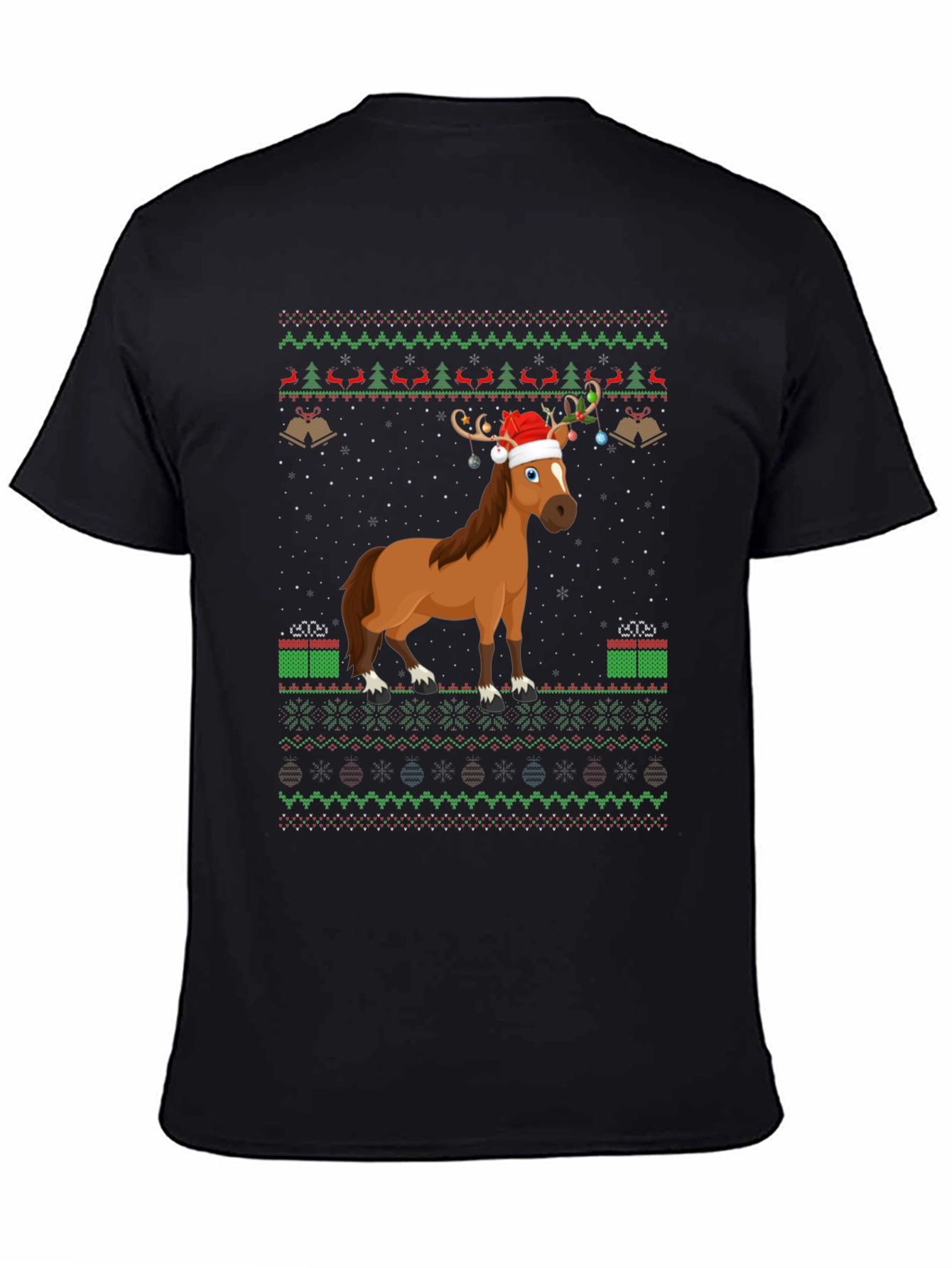 Christmas Horse Ugly Sweater T-Shirt