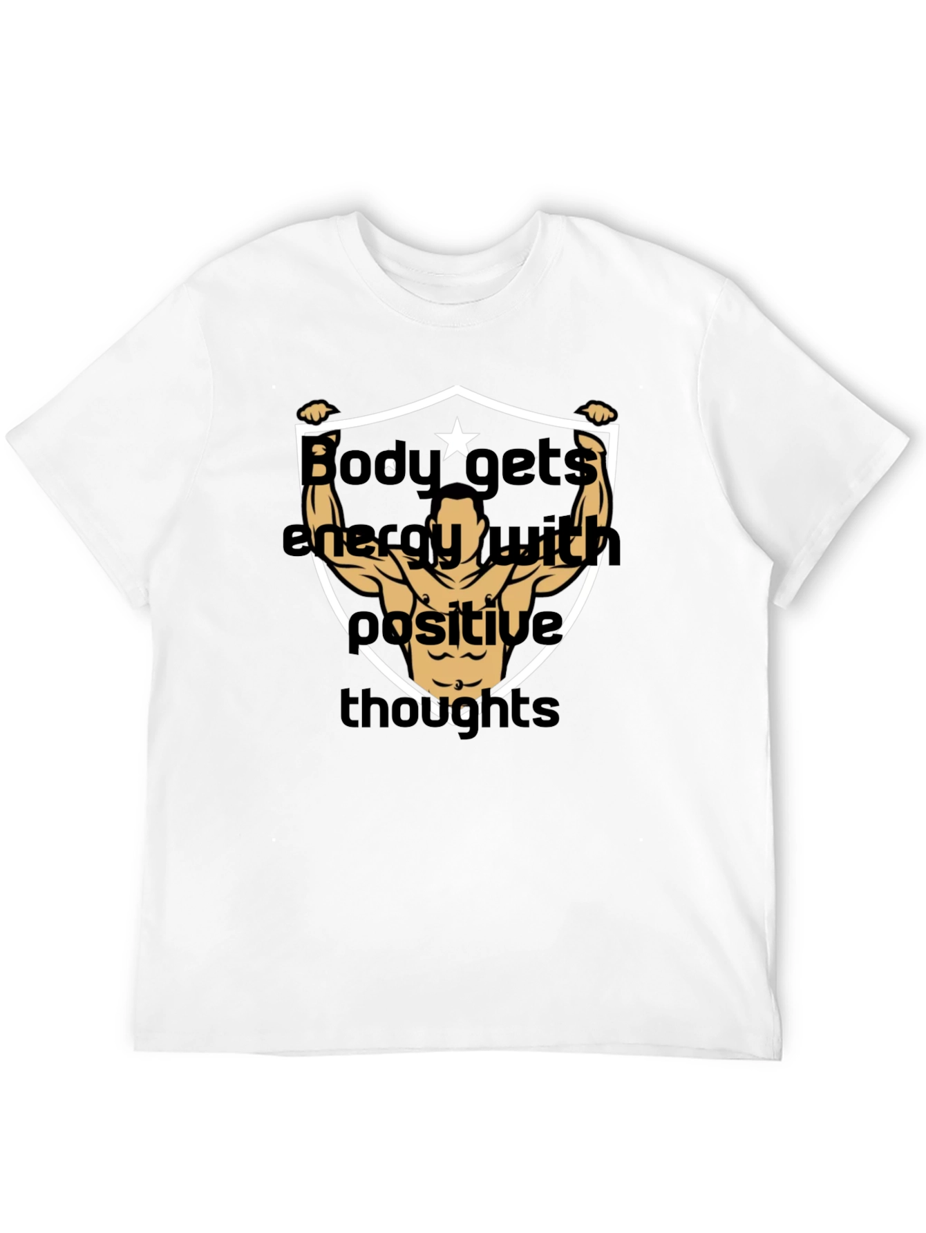 Motivational Bodybuilding T-Shirt - Positive Energy Design