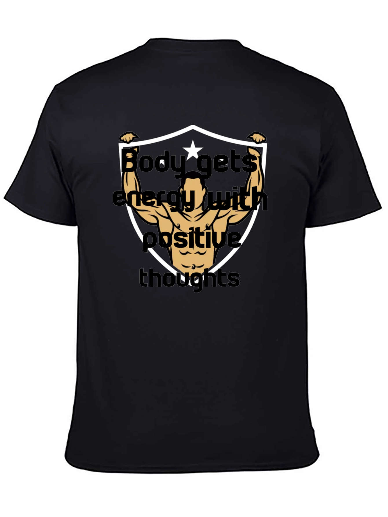 Motivational Bodybuilding T-Shirt - Positive Energy Design