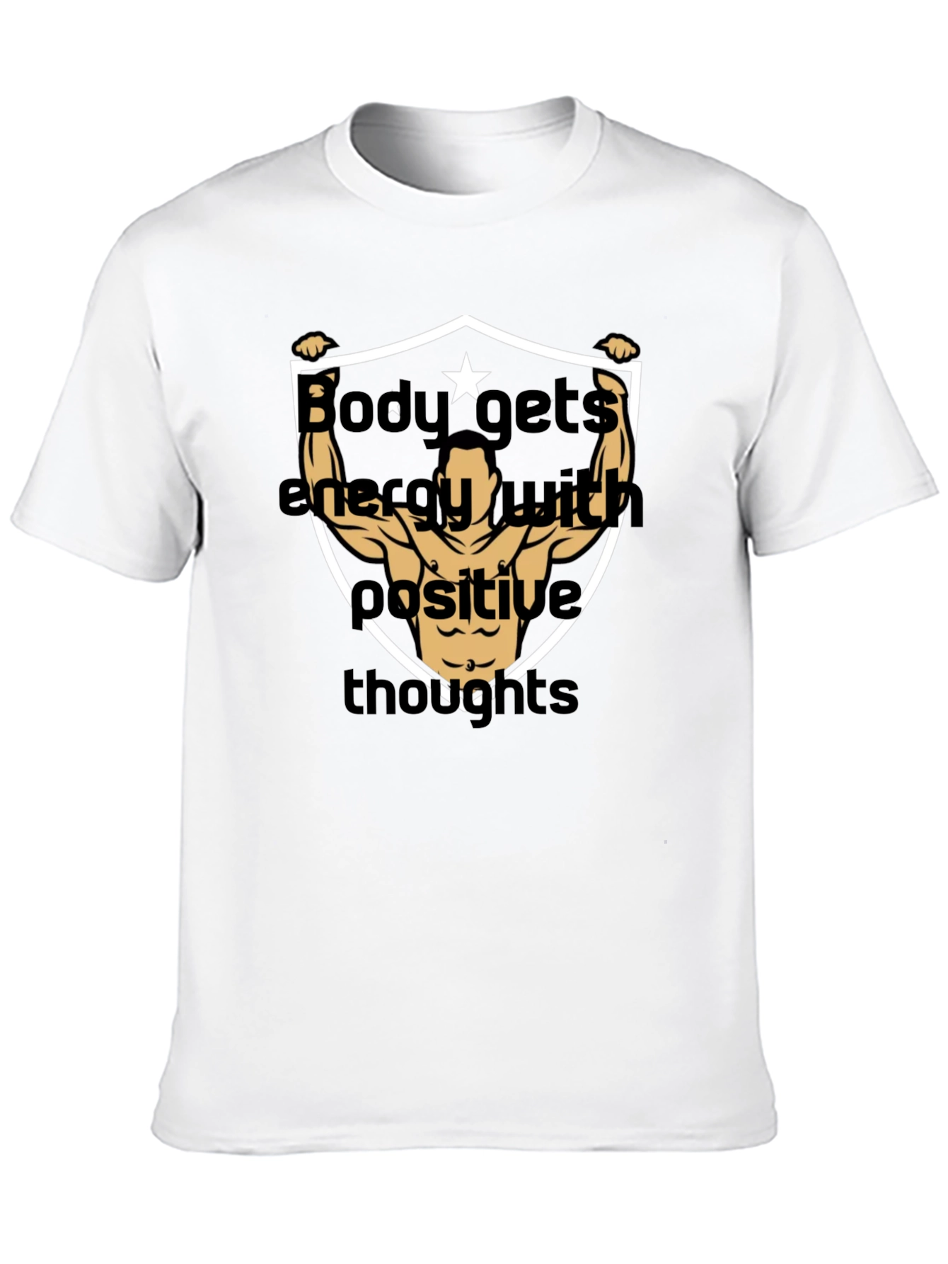 Motivational Bodybuilding T-Shirt - Positive Energy Design