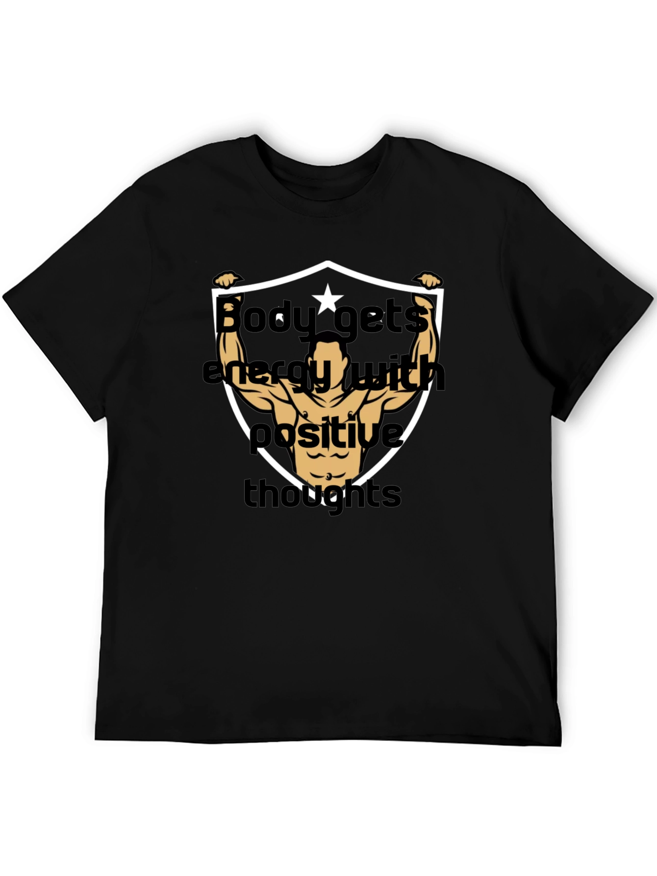 Motivational Bodybuilding T-Shirt - Positive Energy Design