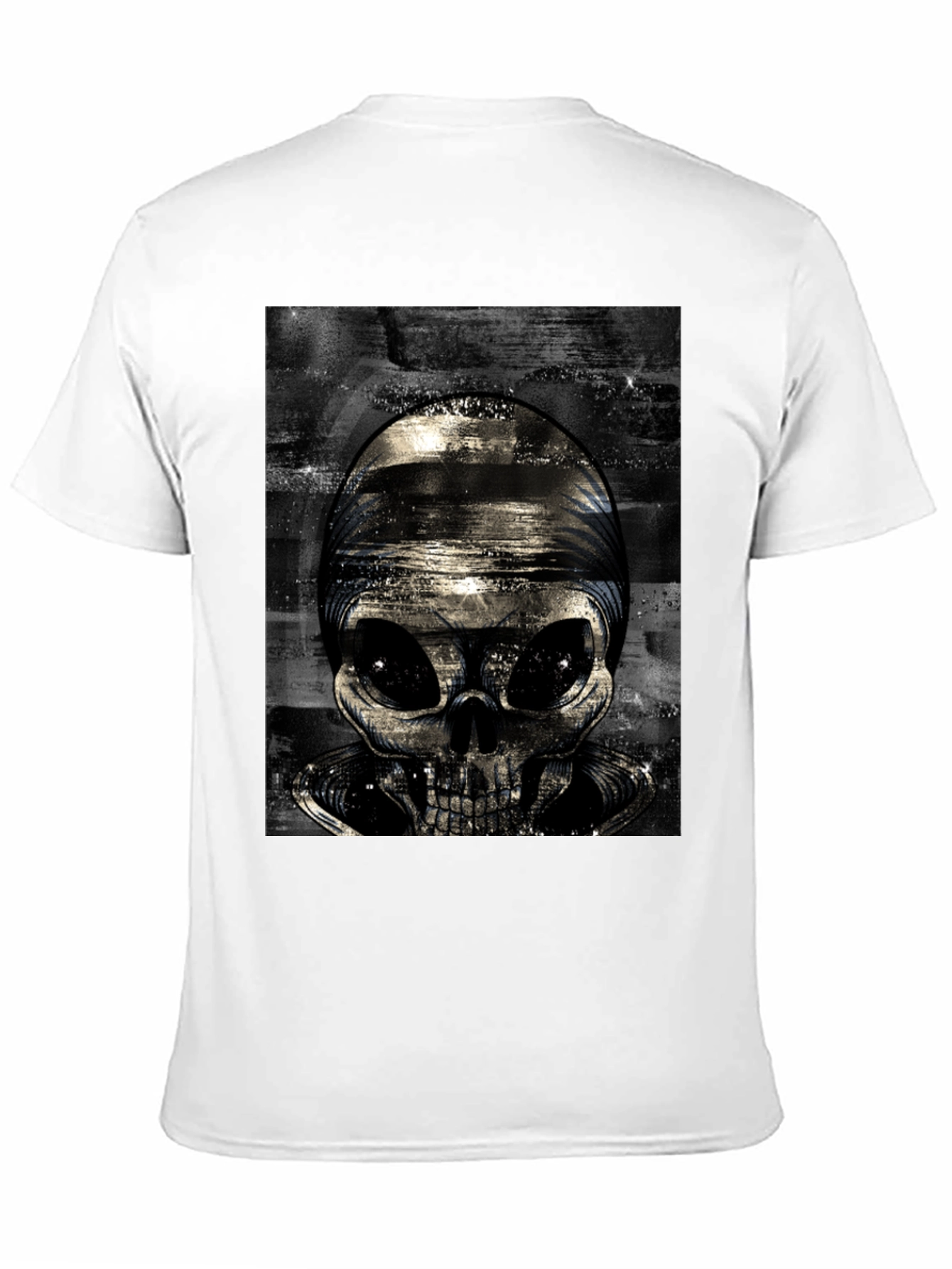 Alien Skull Graphic T-Shirt - Black